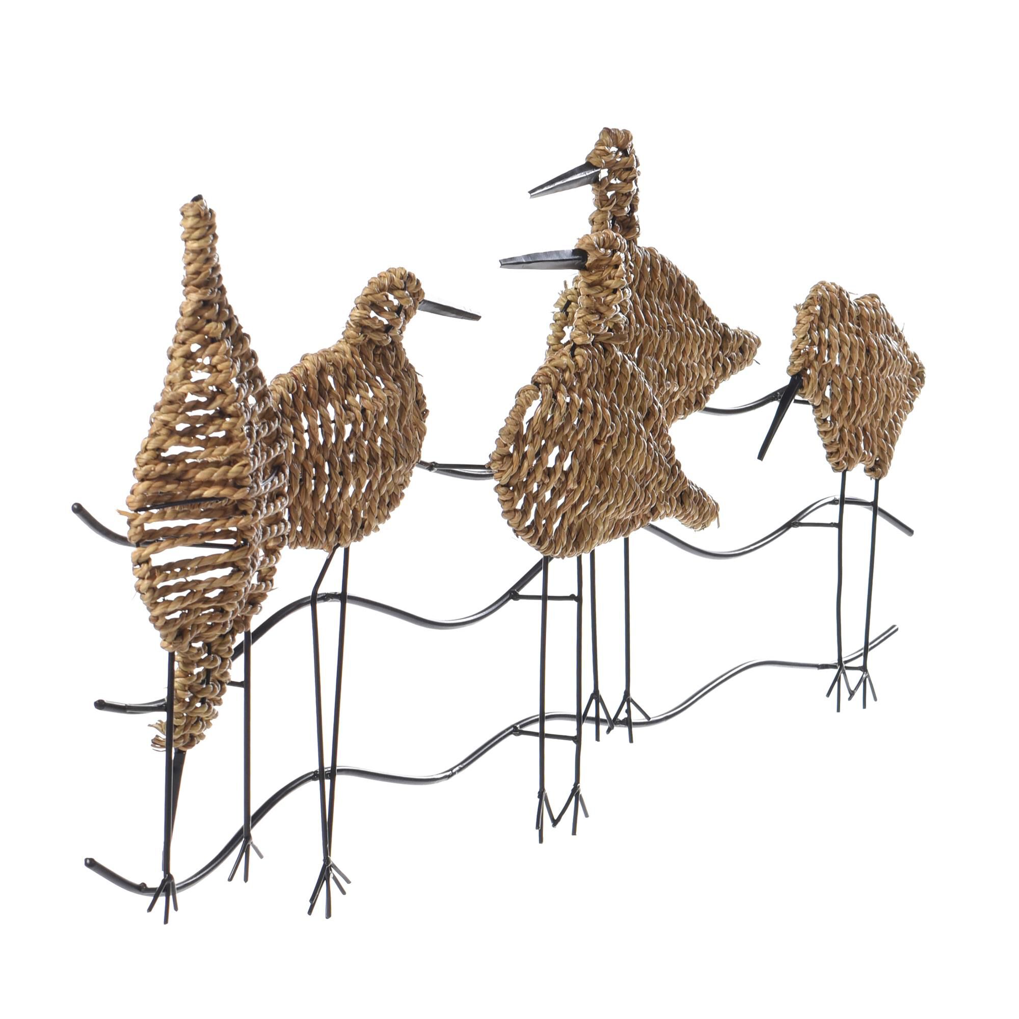 Shown in Natural Woven Seagrass, Silver Metal finish