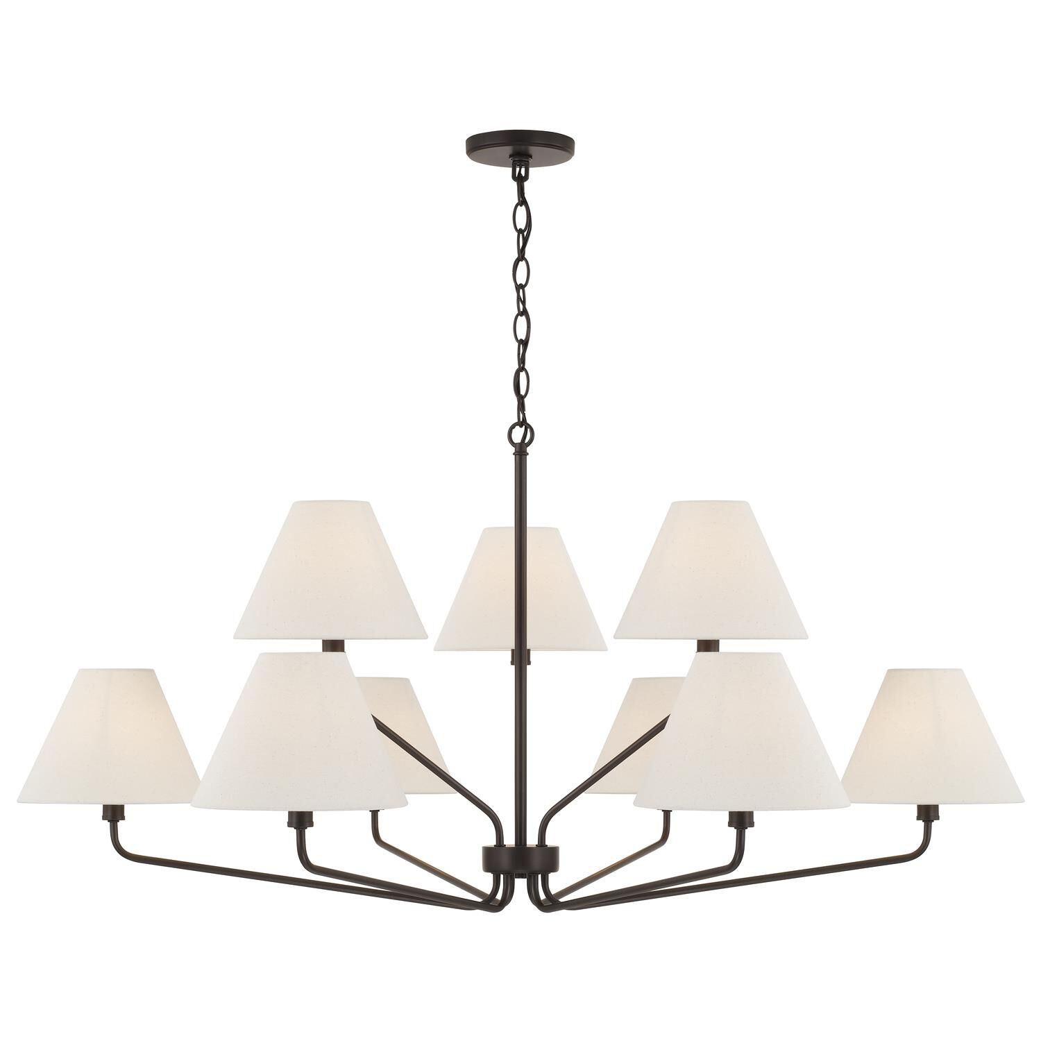 Shown in Espresso finish and Ecru Fabric shade