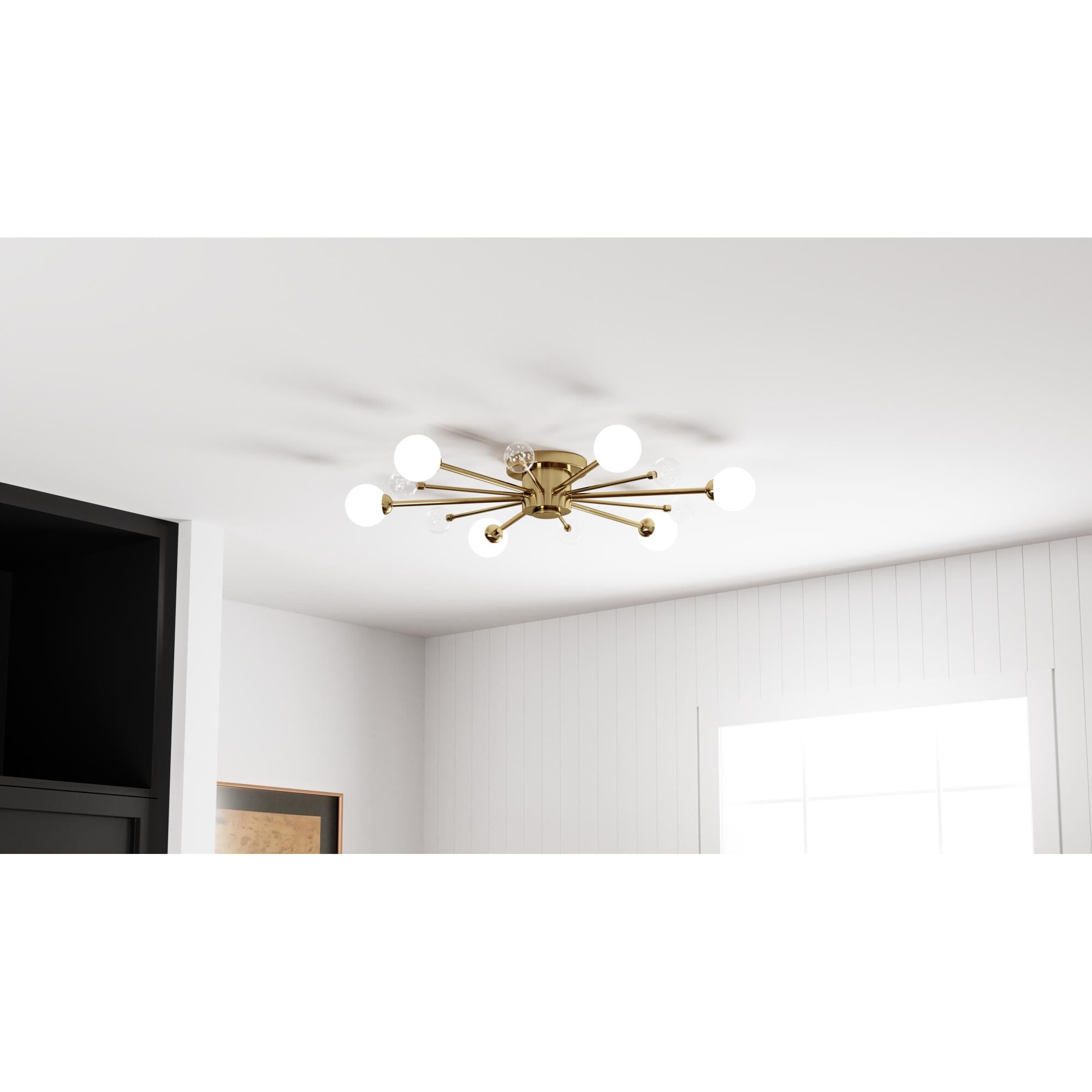 Combe 30 Inch Semi Flush Mount by Quoizel