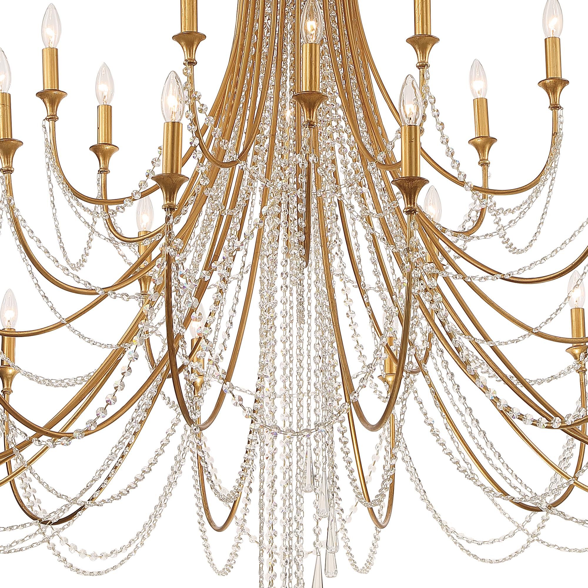 Arcadia 61 Inch 28 Light Chandelier by Crystorama