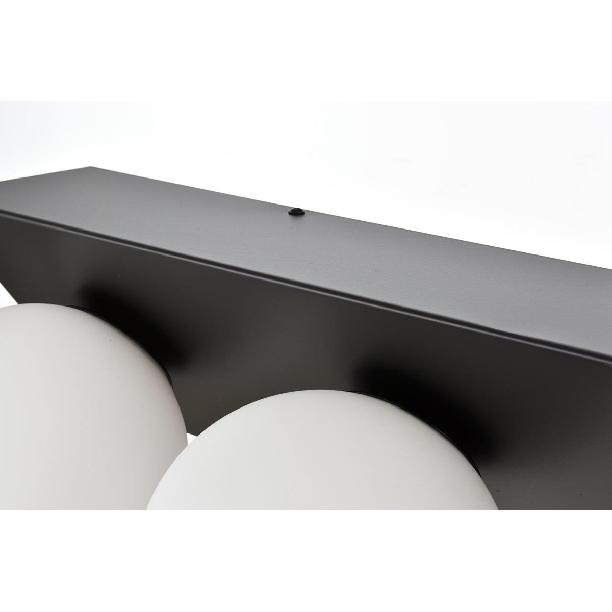 Shown in Black  finish and Frosted White glass