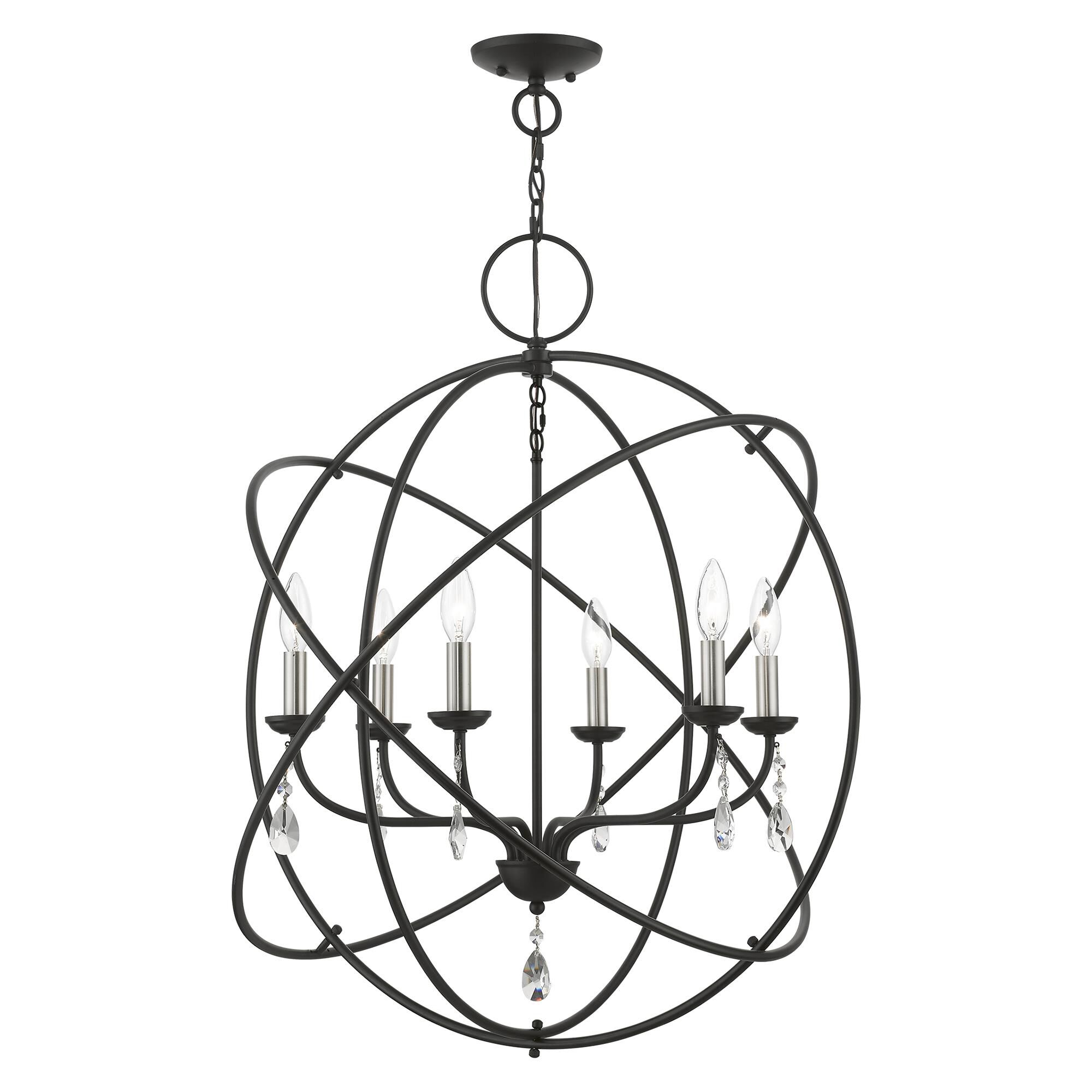 Aria 12 Inch 6 Light Mini Chandelier by Livex Lighting