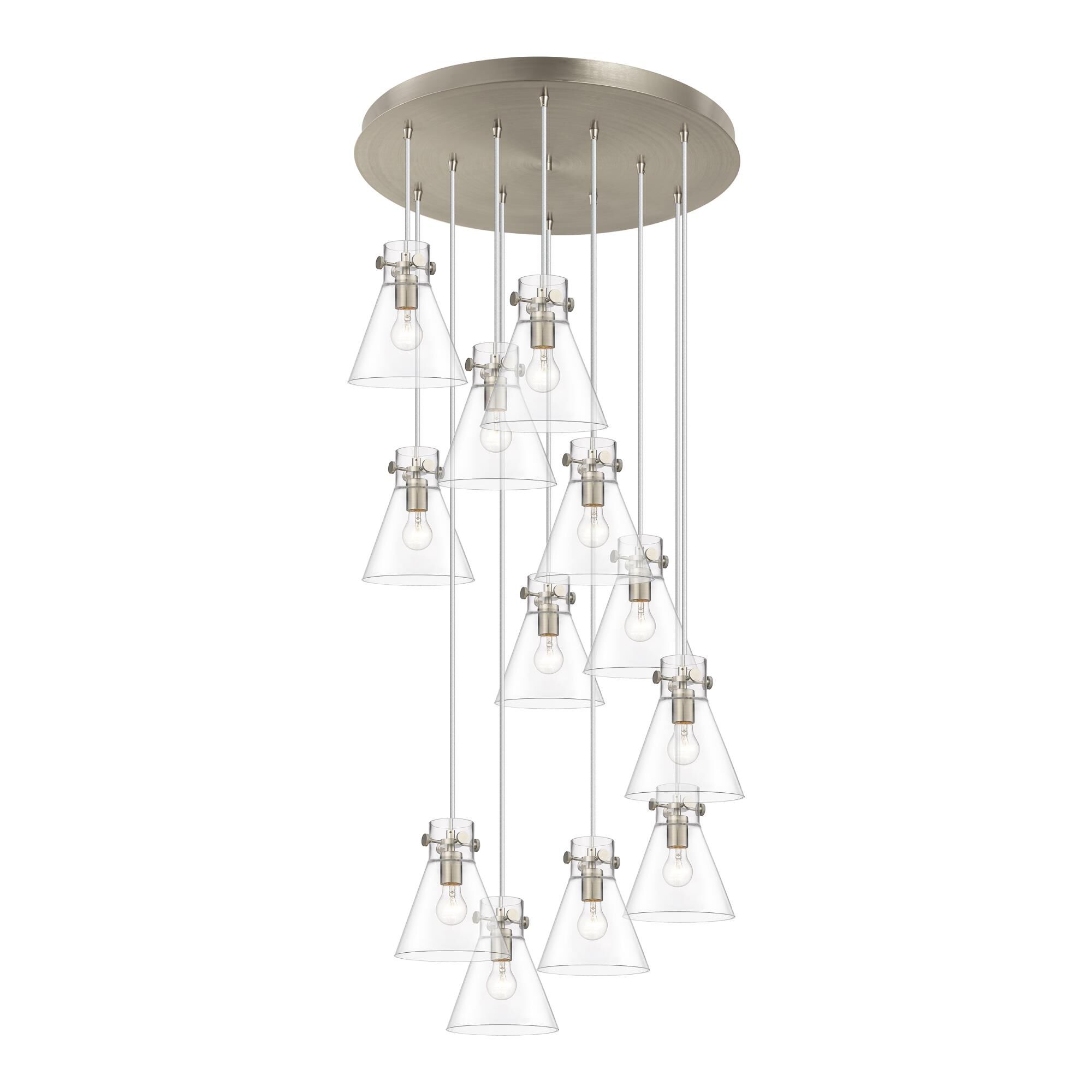 Bruno Marashlian Newton Cone 27 Inch 12 Light Multi Light Pendant by Innovations Lighting