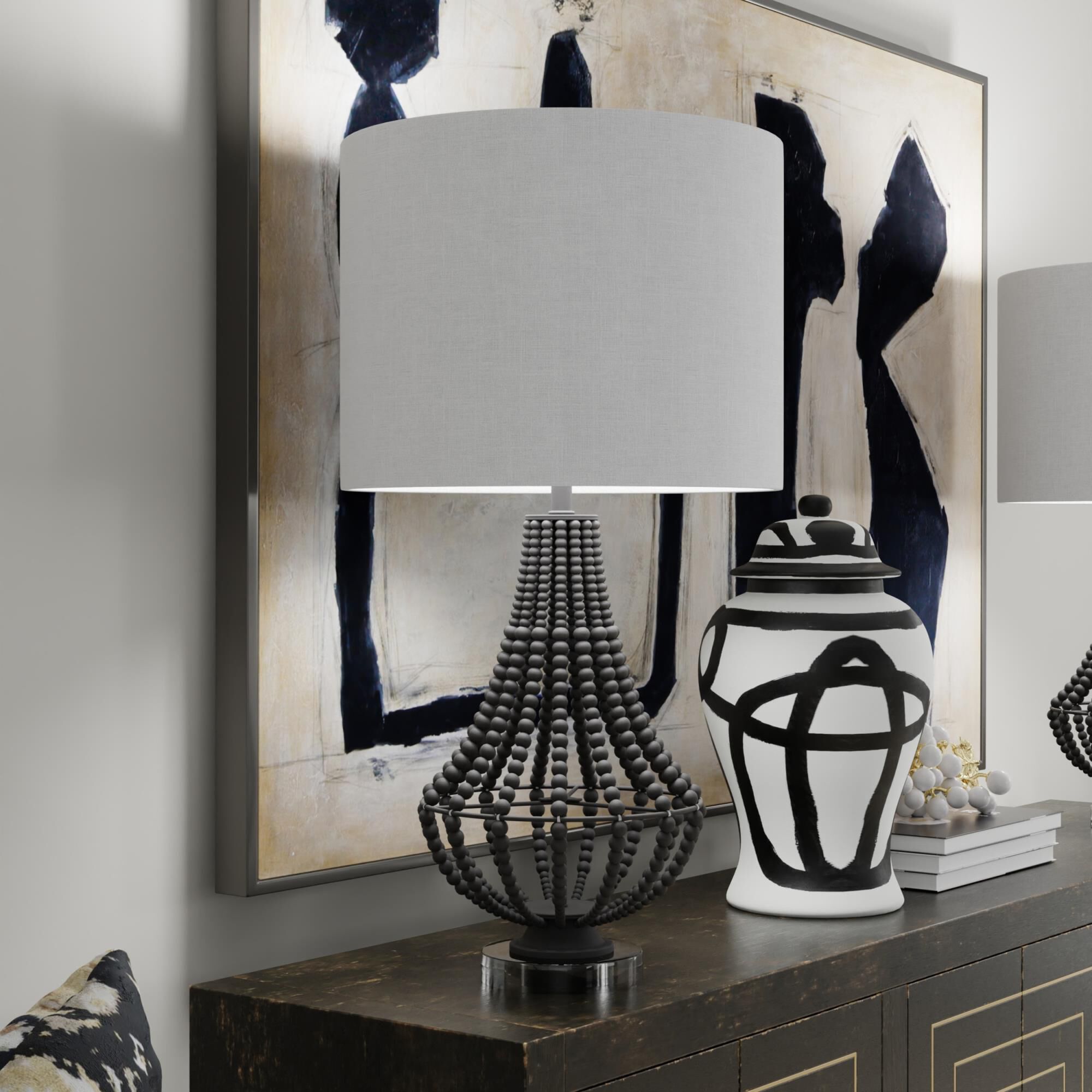 Shown in Black and White finish