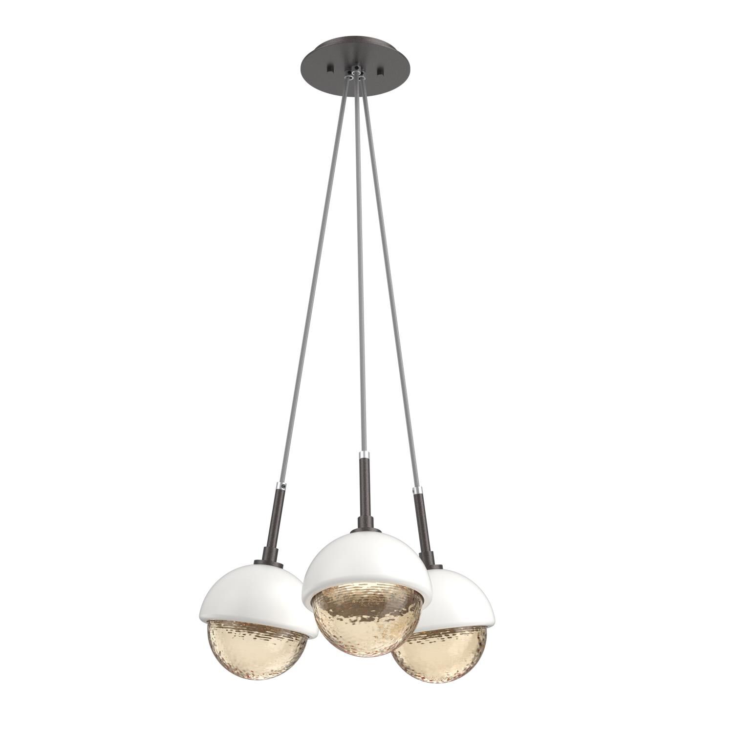 Shown in Graphite finish and Amber glass and Salt White accent