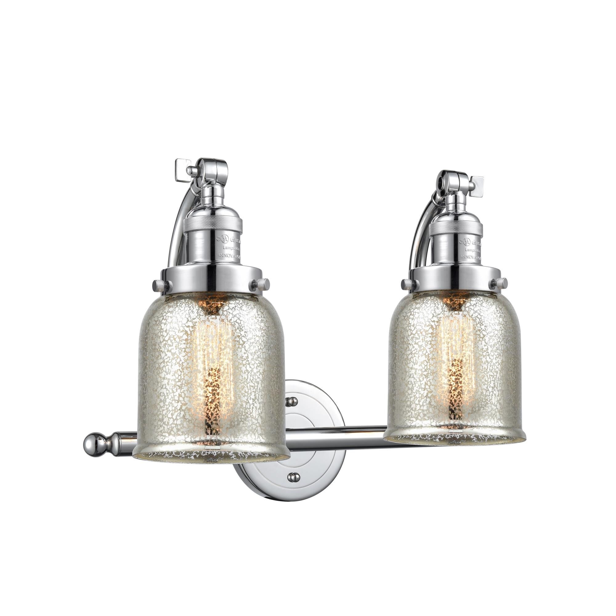 Shown in Polished Chrome finish and Silver Plated Mercury glass