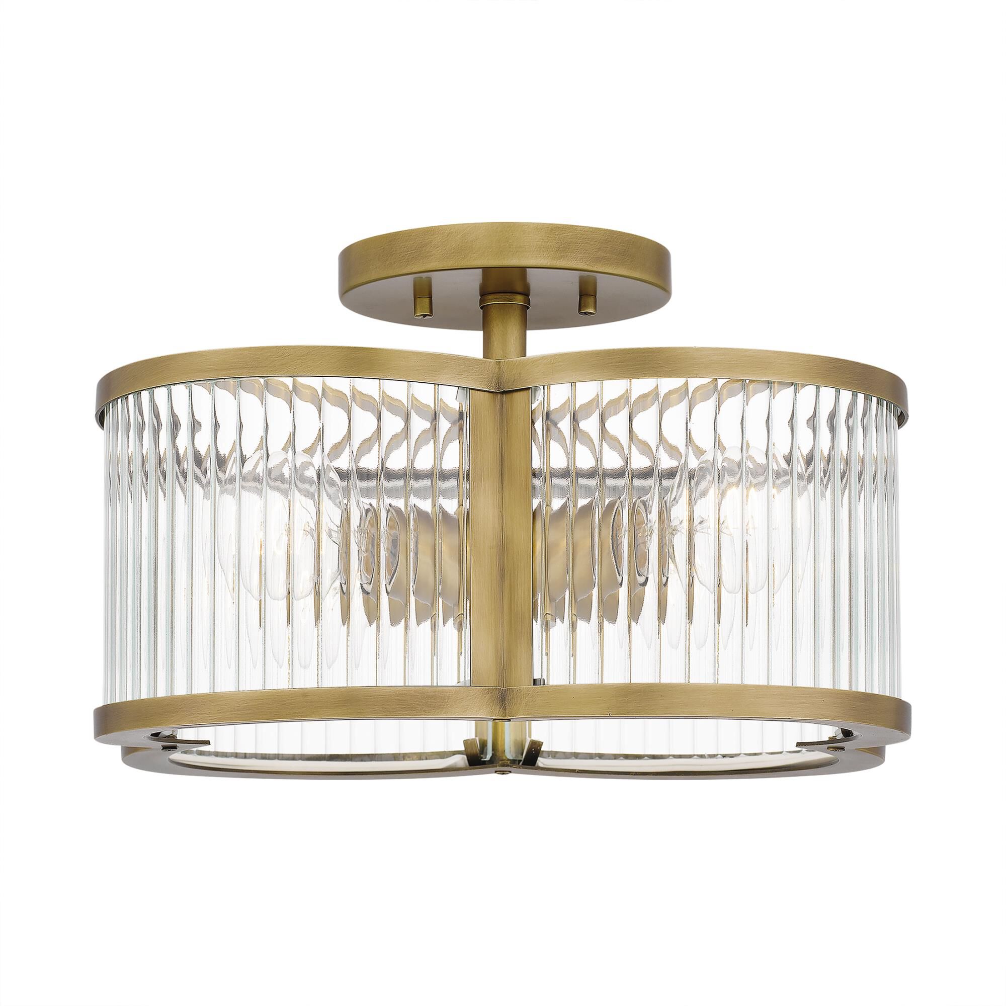 Aster 15 Inch 4 Light Semi Flush Mount by Quoizel