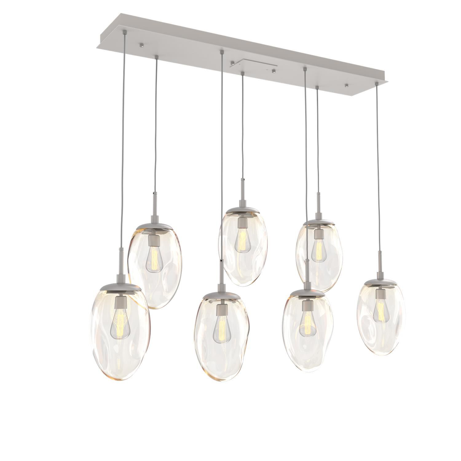 Levi Wilson Nebula 48 Inch 7 Light Linear Suspension Light by Hammerton Studio