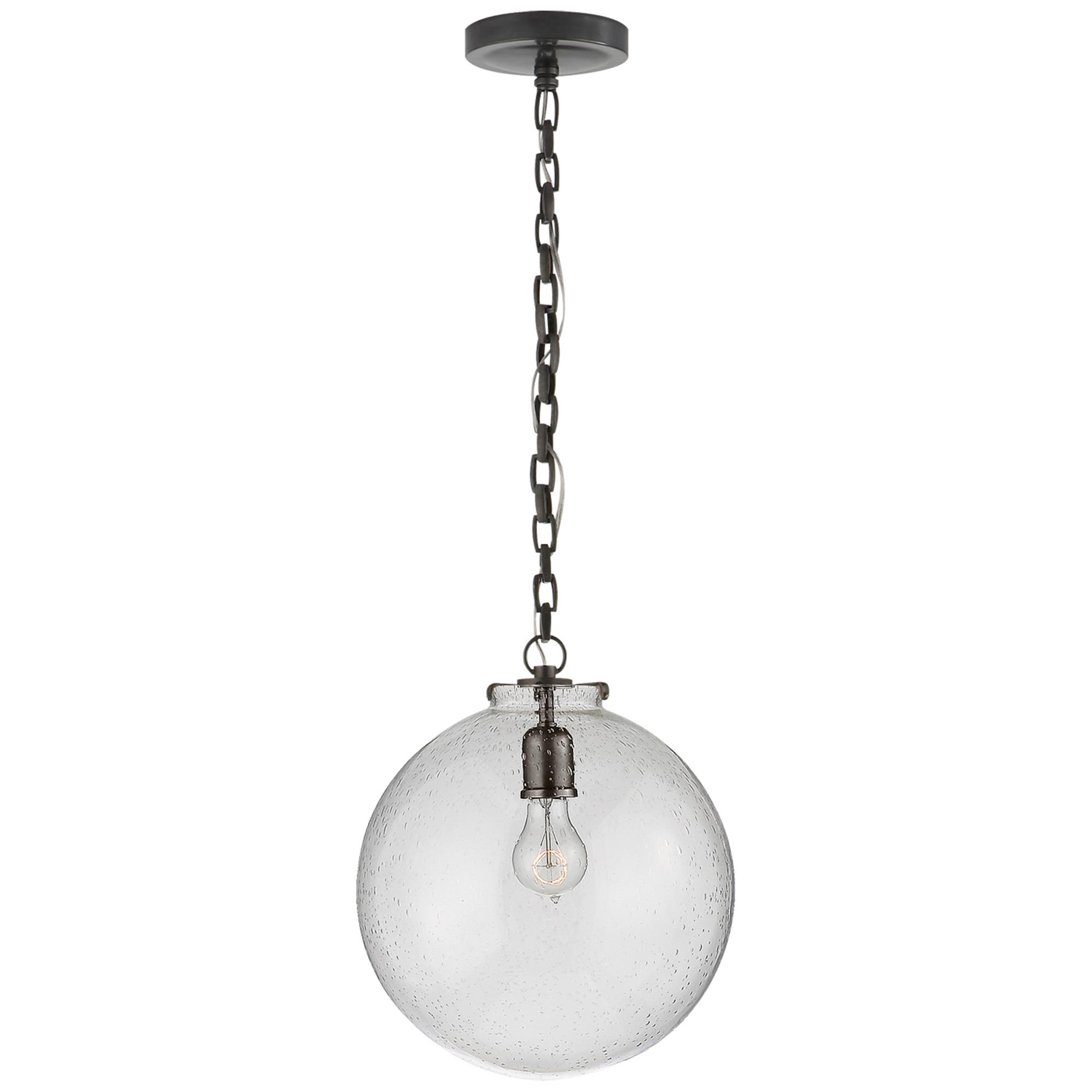 Shown in Bronze finish and Seeded glass