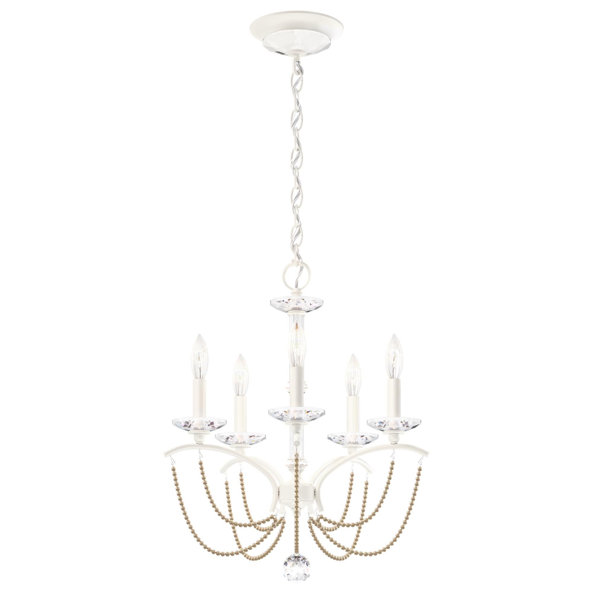 Shown in White finish and Bronze Pearl crystal