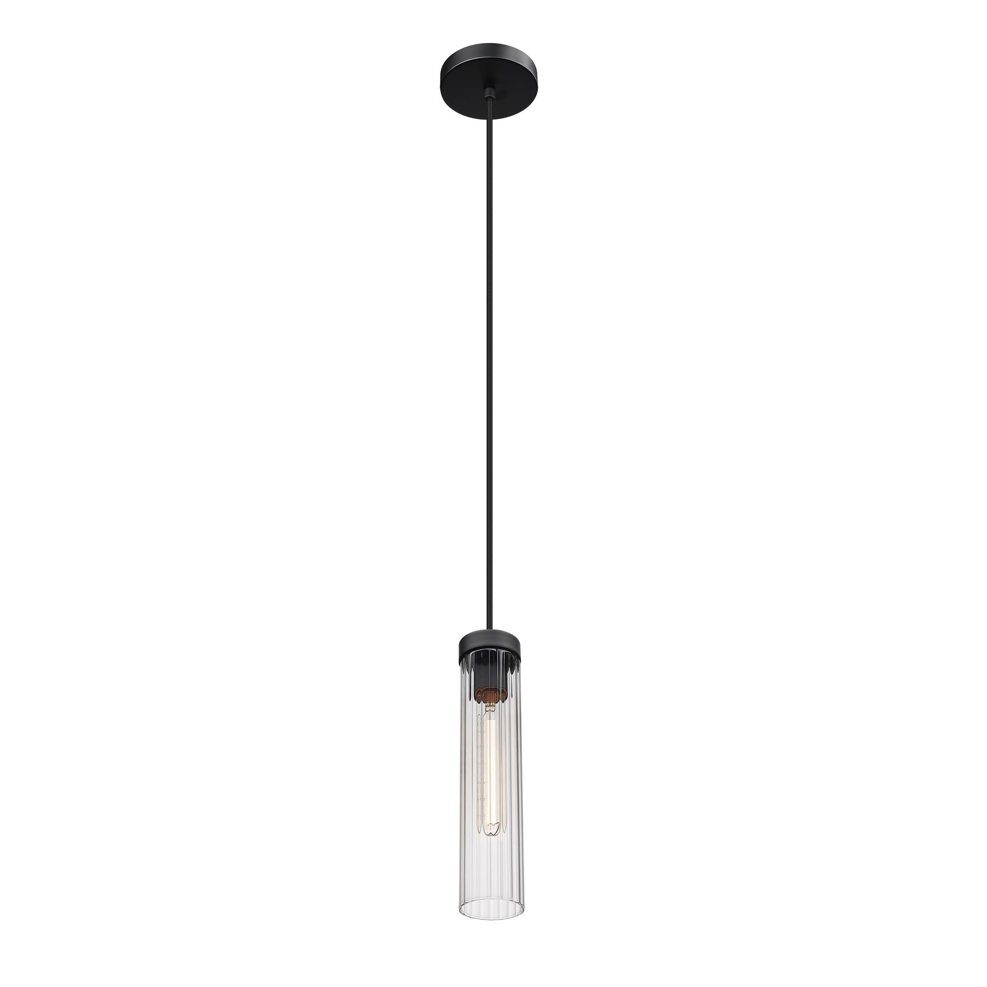 Shown in Matte Black finish and Clear glass