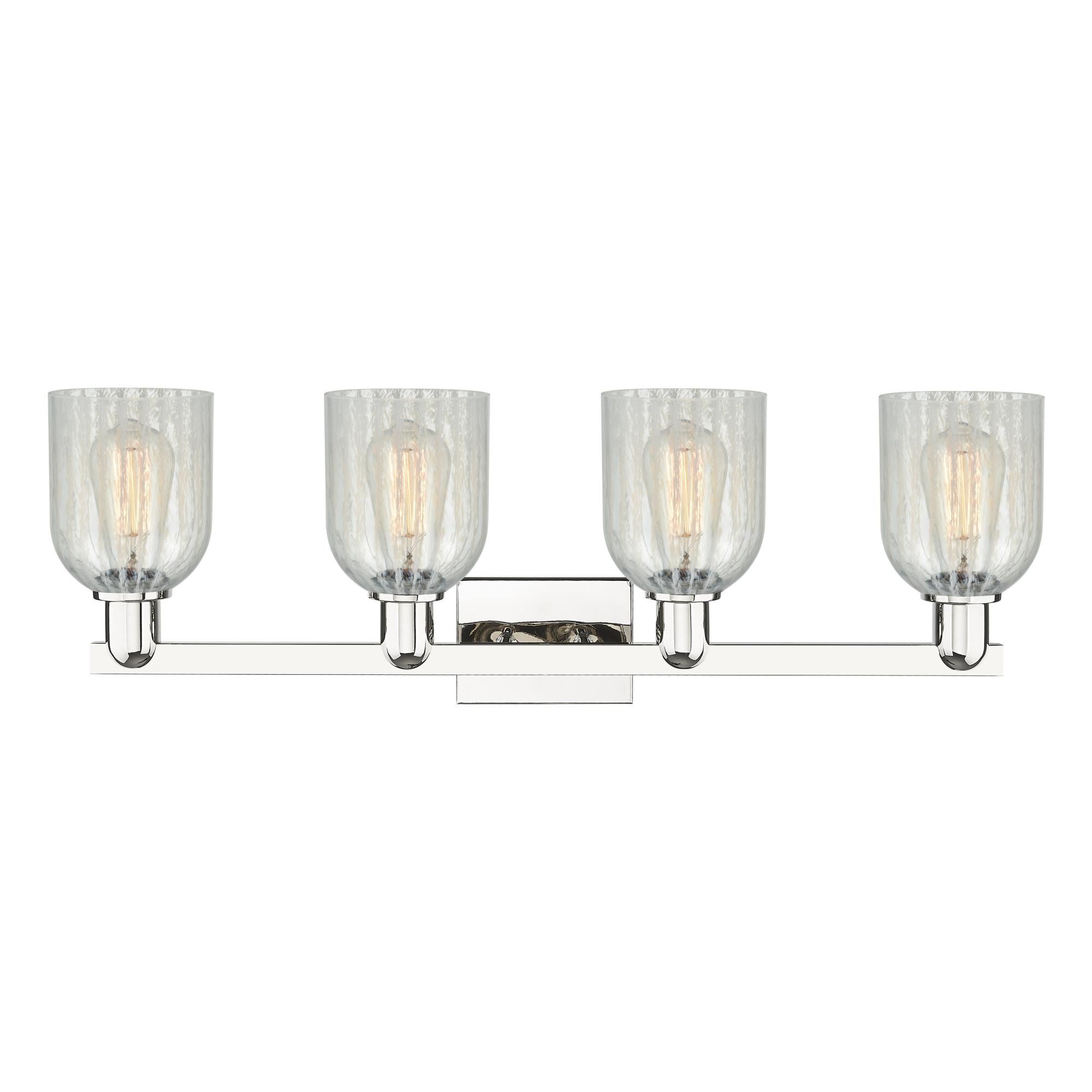 Shown in Polished Nickel finish and Mouchette glass