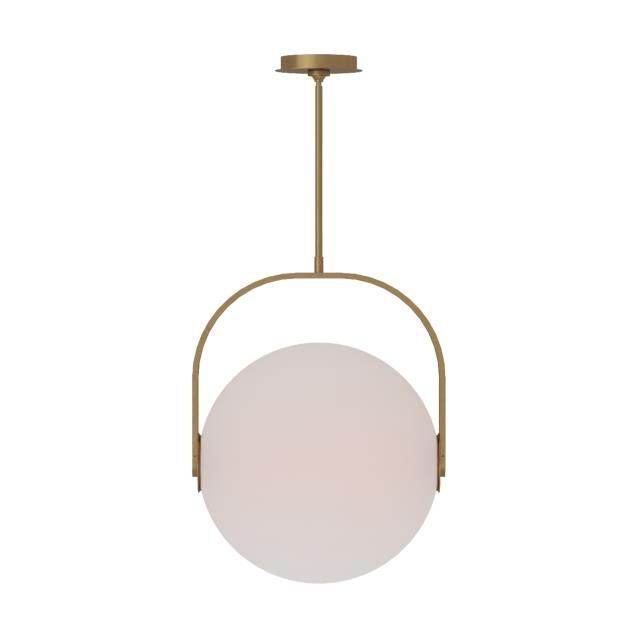 Shown in Natural Brass finish and Glass shade