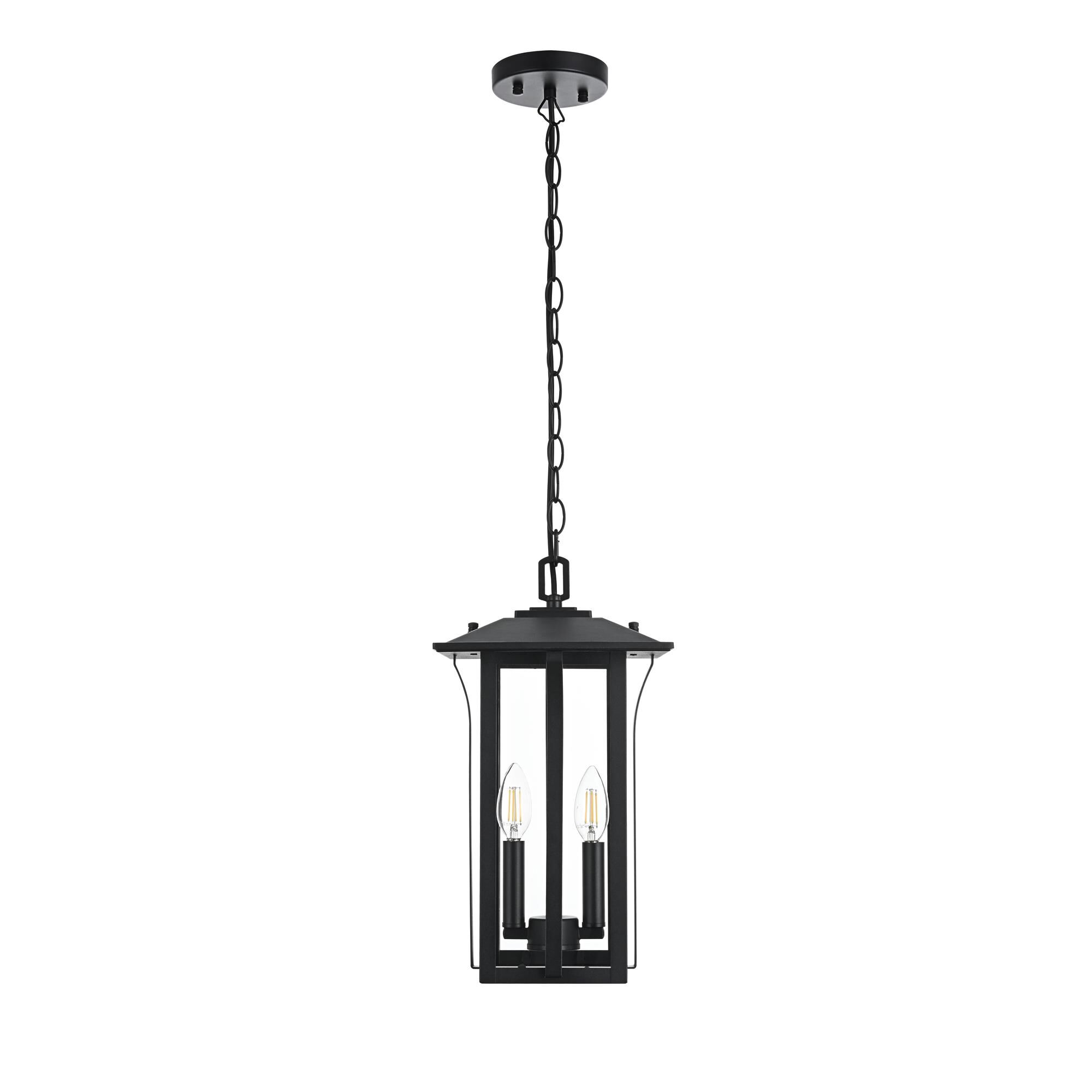 Thayer 9 Inch Outdoor Hanging Lantern by Elegant Lighting