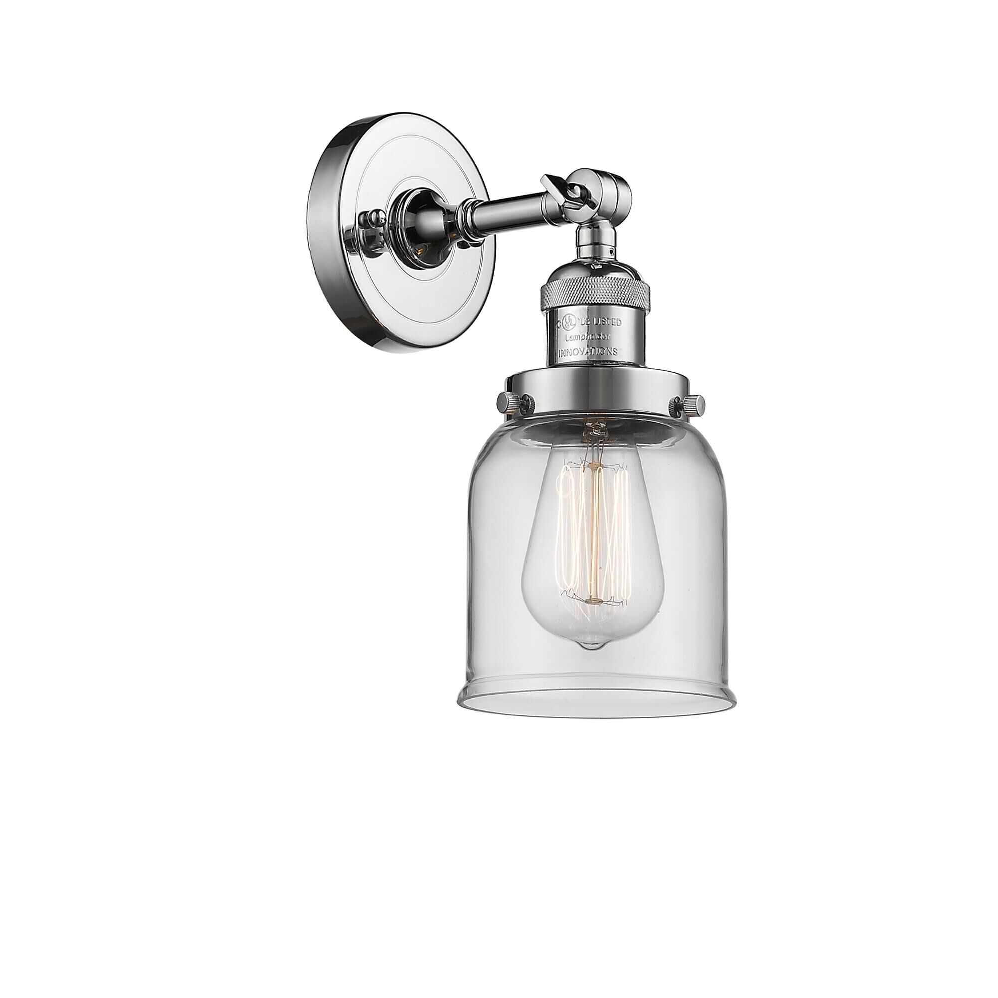 Shown in Polished Chrome finish and Clear glass
