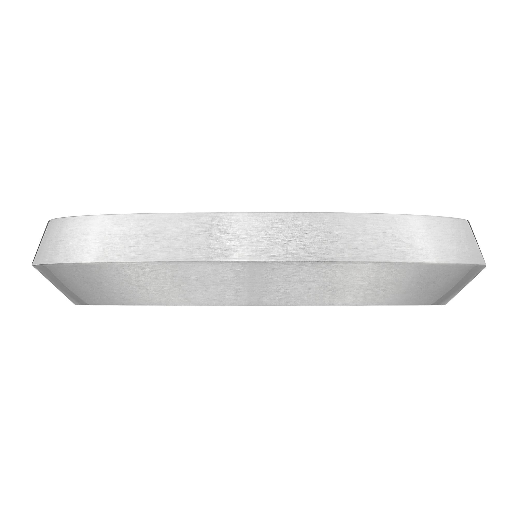 Shown in Brushed Nickel finish and White glass