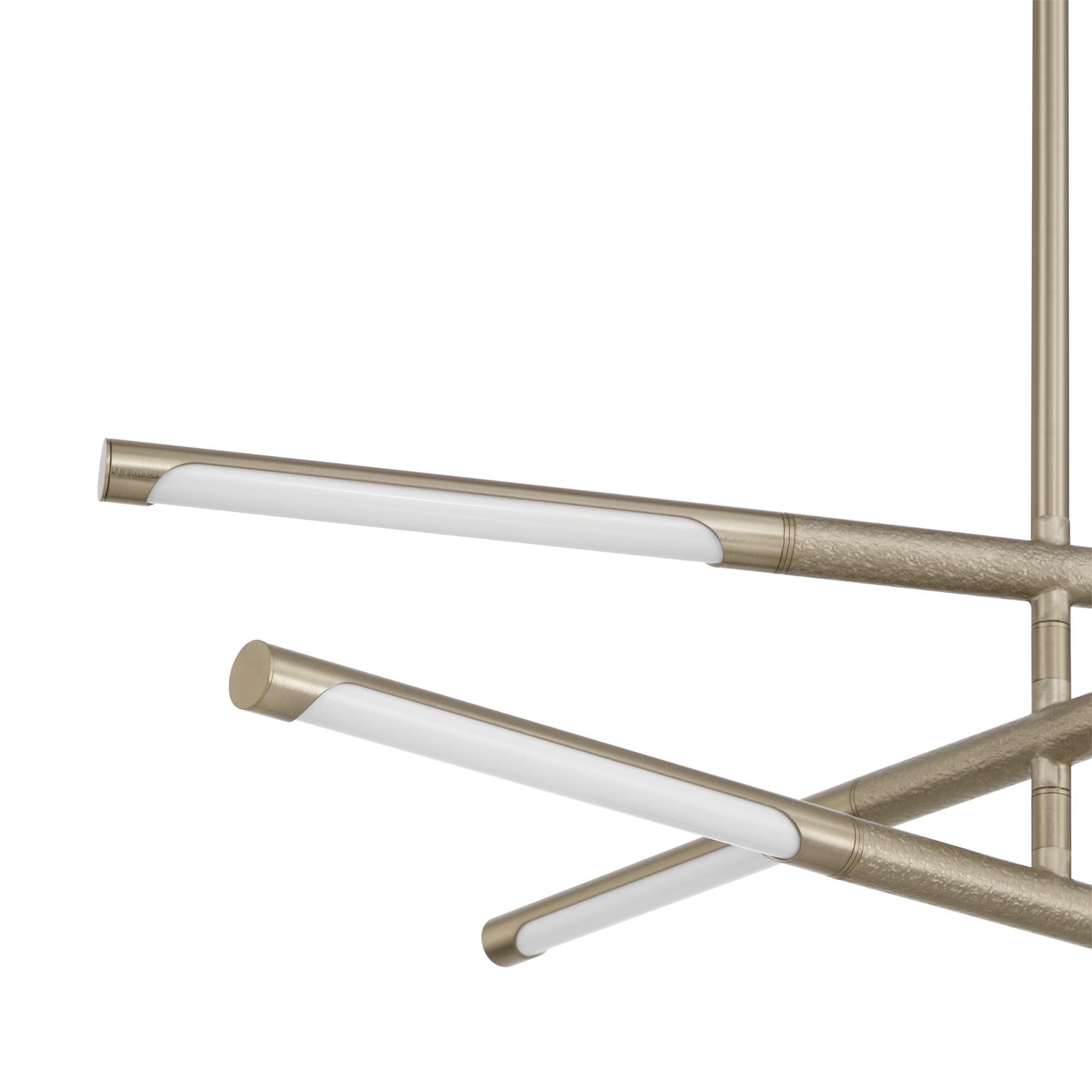 Shown in Champagne Gold finish and White glass