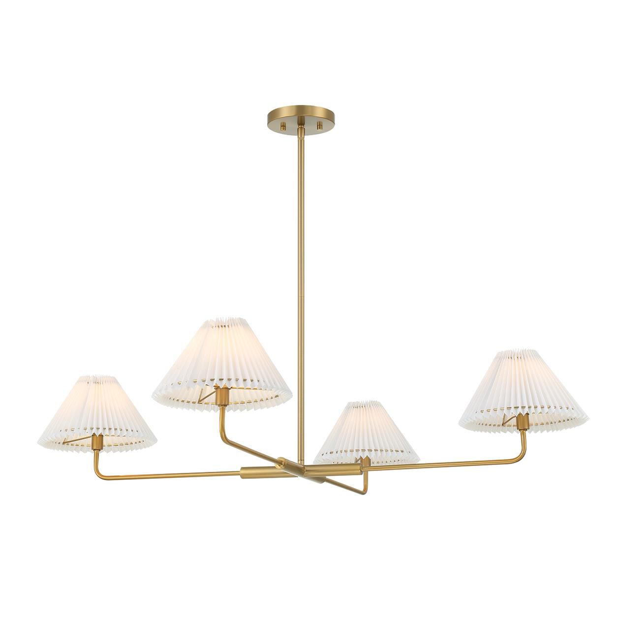 Minimalist 41 Inch 4 Light Chandelier by Meridian Lighting
