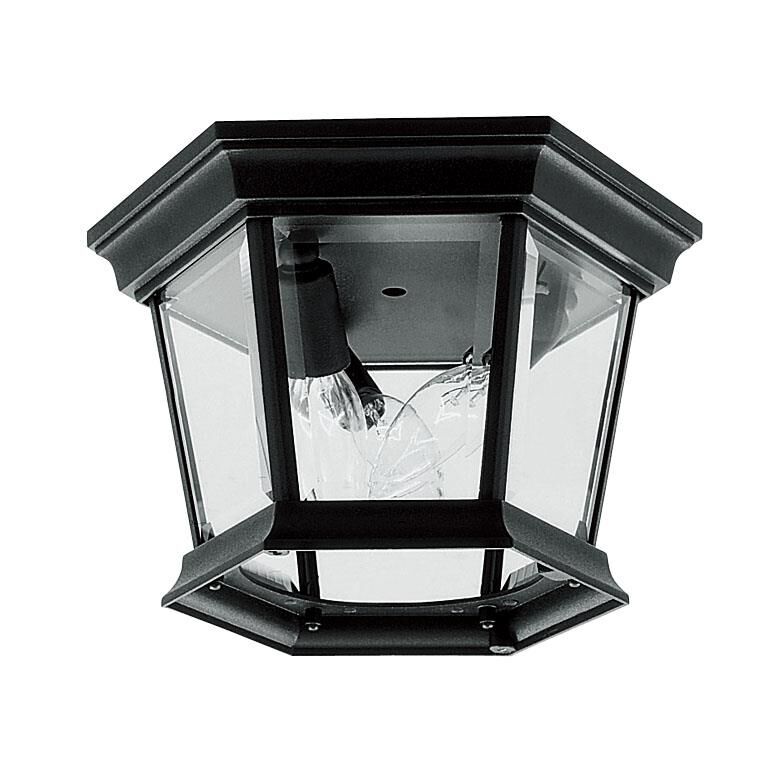 Shown in Textured Black finish and Clear Beveled glass