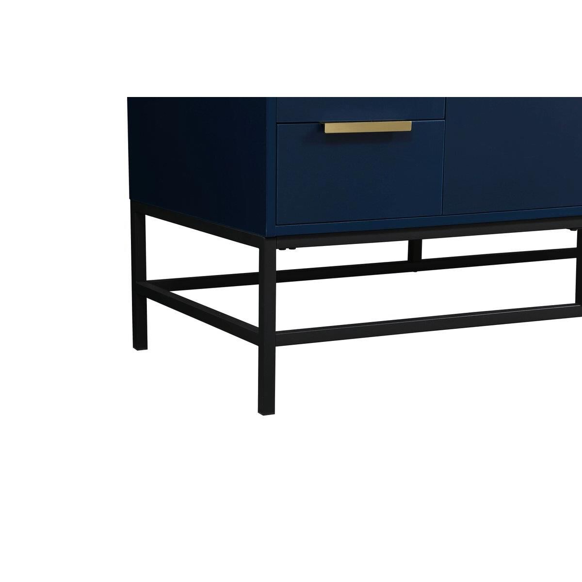 Shown in Blue finish and Without Backsplash accent