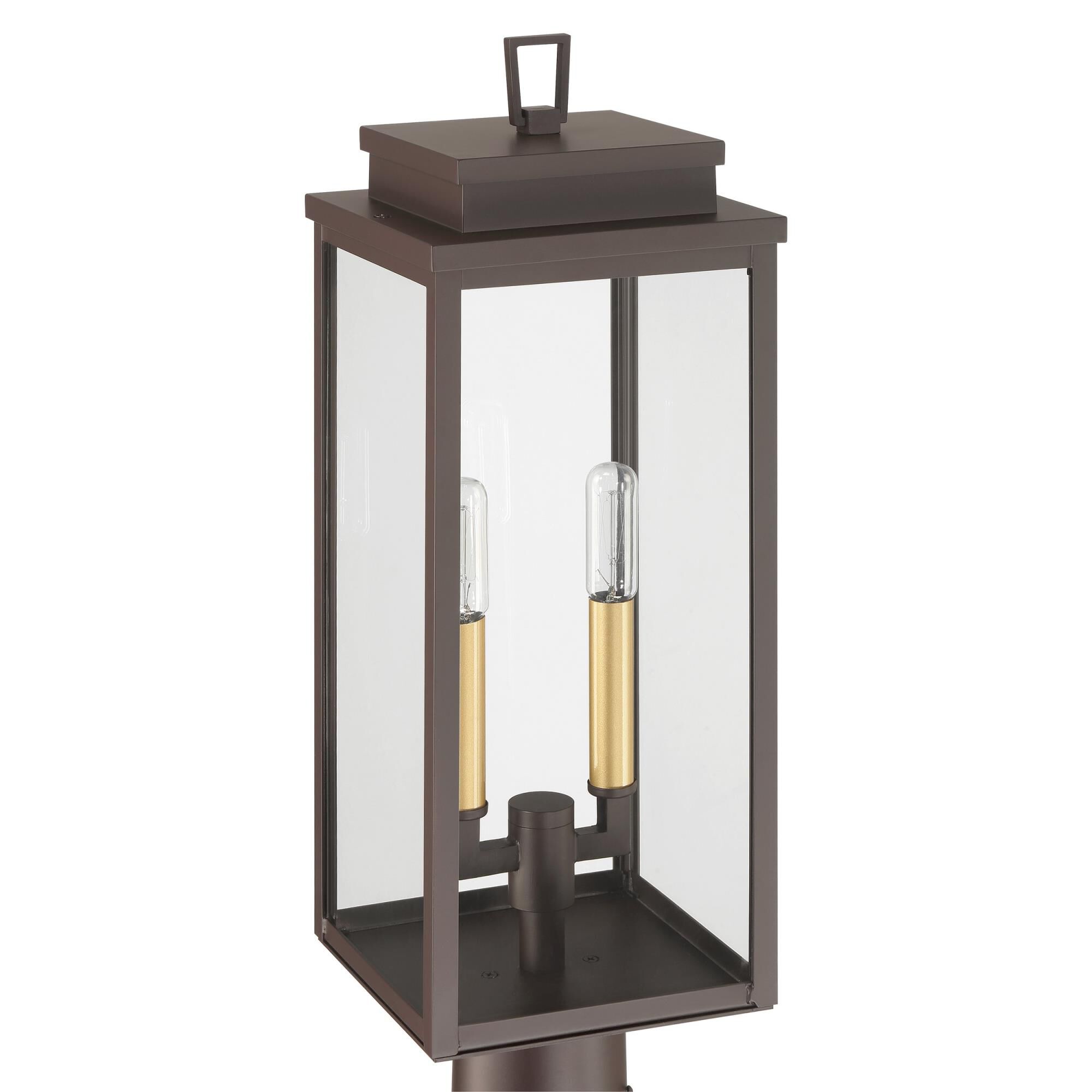 Shown in Dark Bronze finish and Clear glass