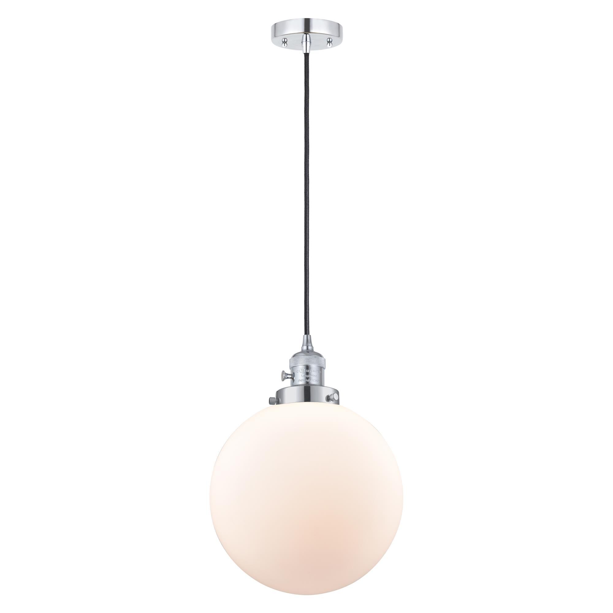 Shown in Polished Chrome finish and Frosted glass