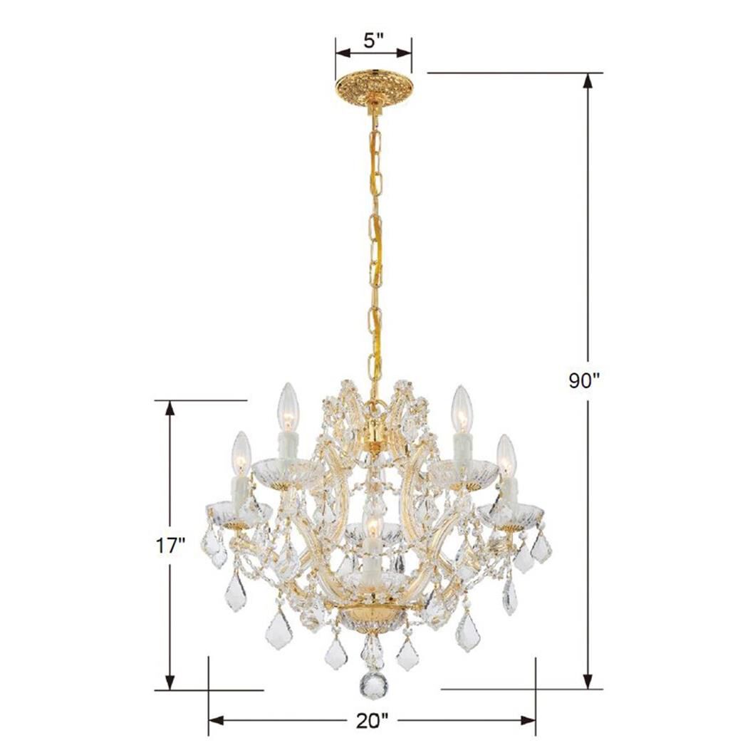 Maria Theresa 20 Inch 6 Light Mini Chandelier by Crystorama