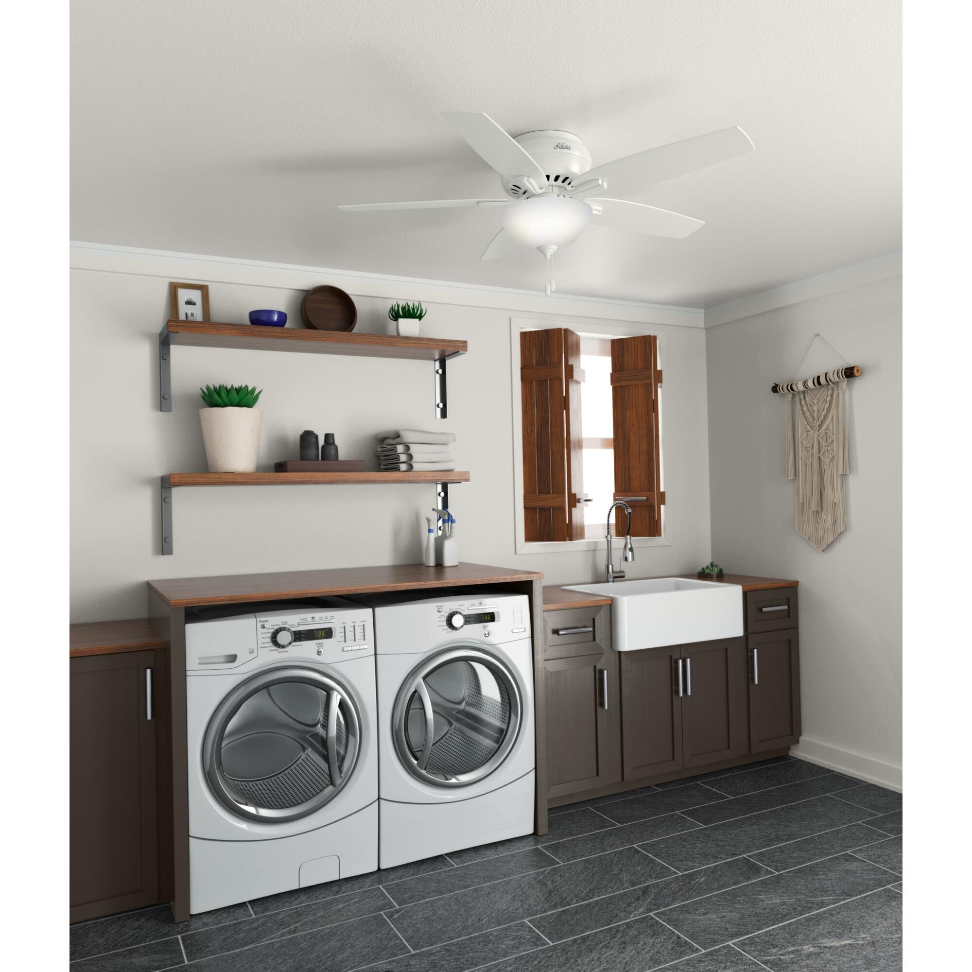 Newsome Flush Mount Fan by Hunter Fan