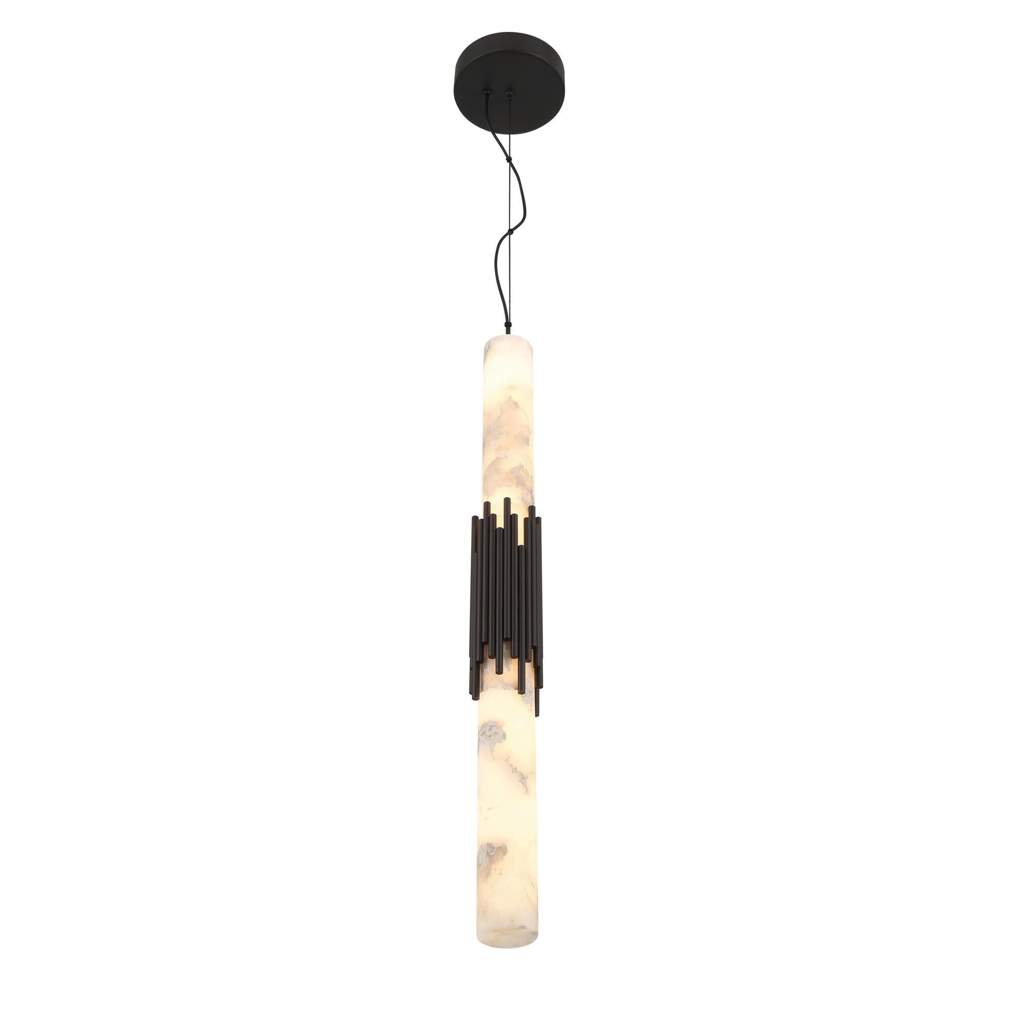 Shown in Urban Bronze finish and Alabaster glass