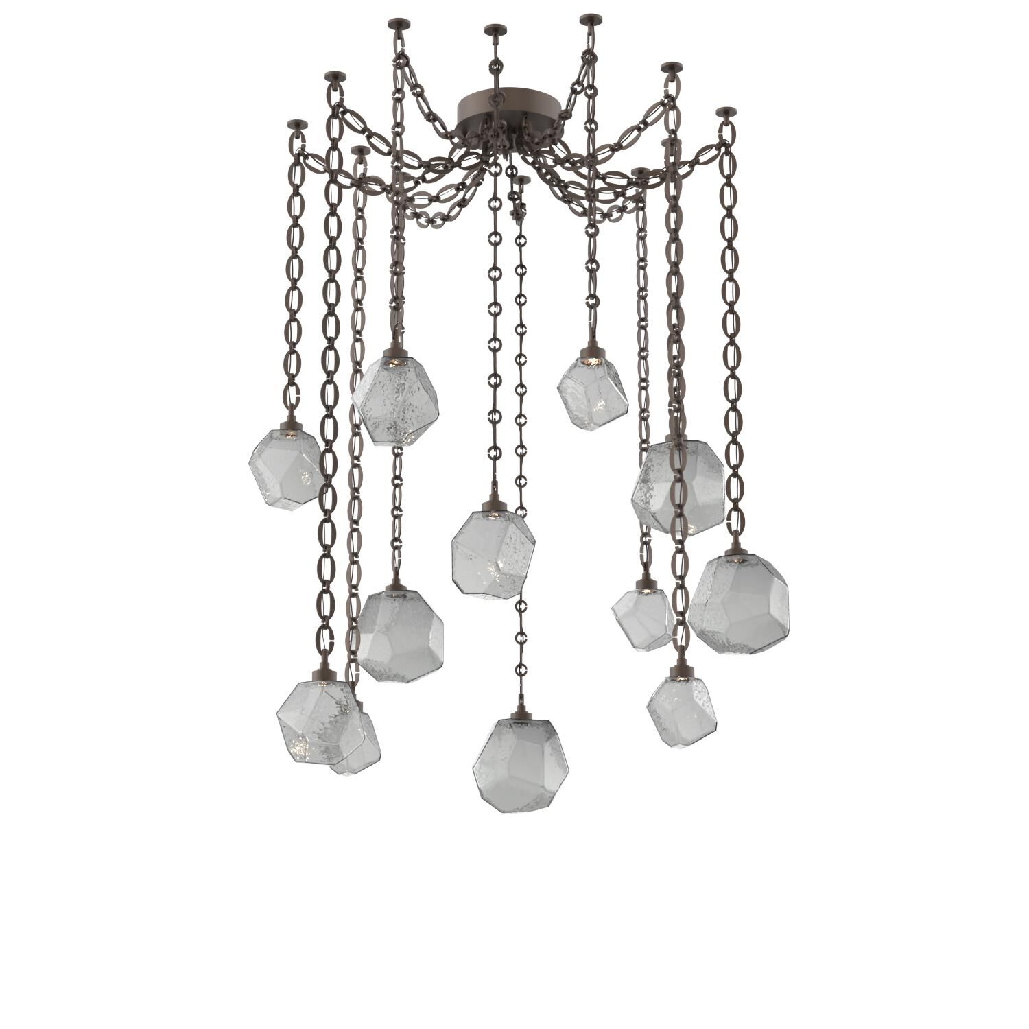 Levi Wilson Gem 17 Inch Multi Pendant Light by Hammerton Studio