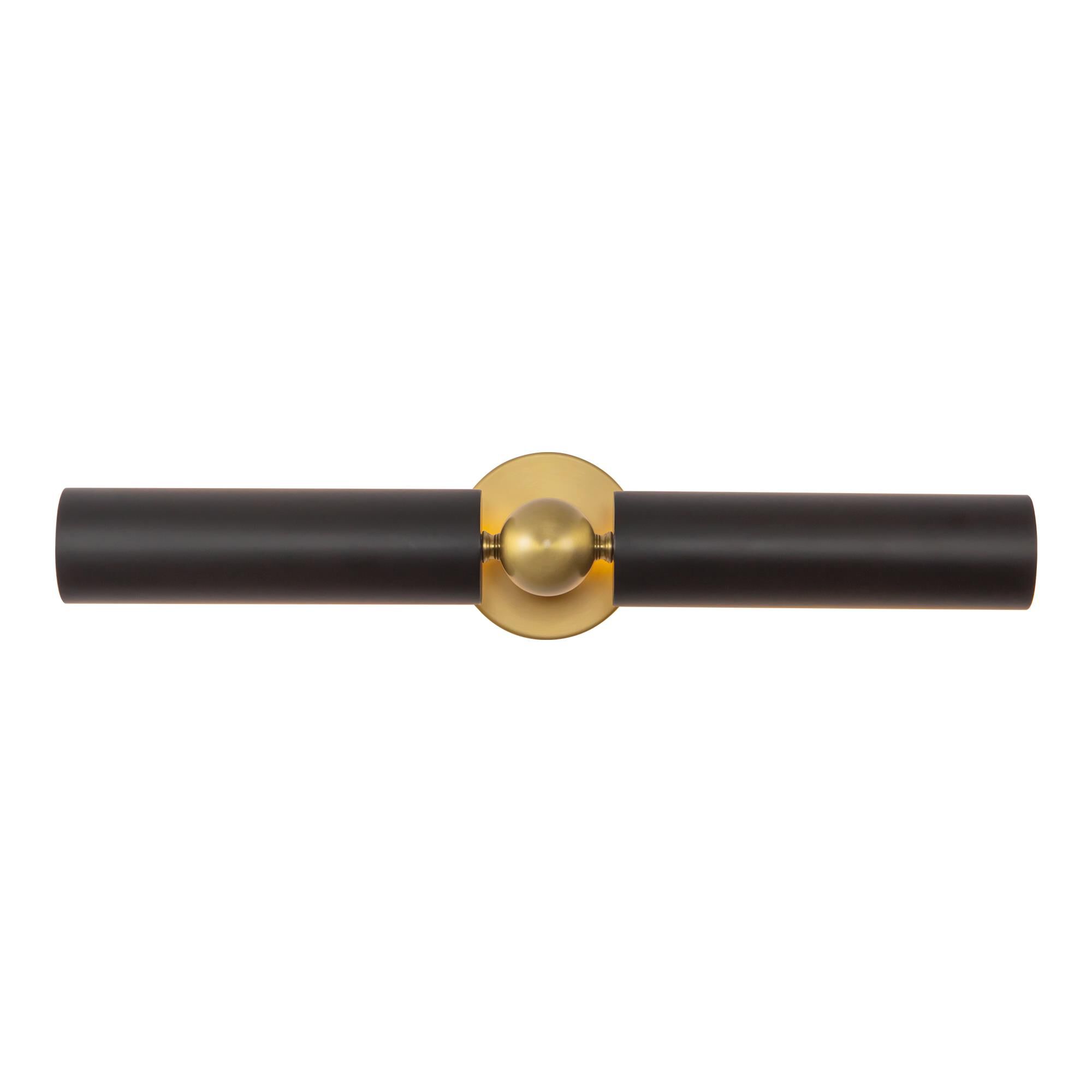 Shown in Brushed Gold and Matte Black finish and Steel shade