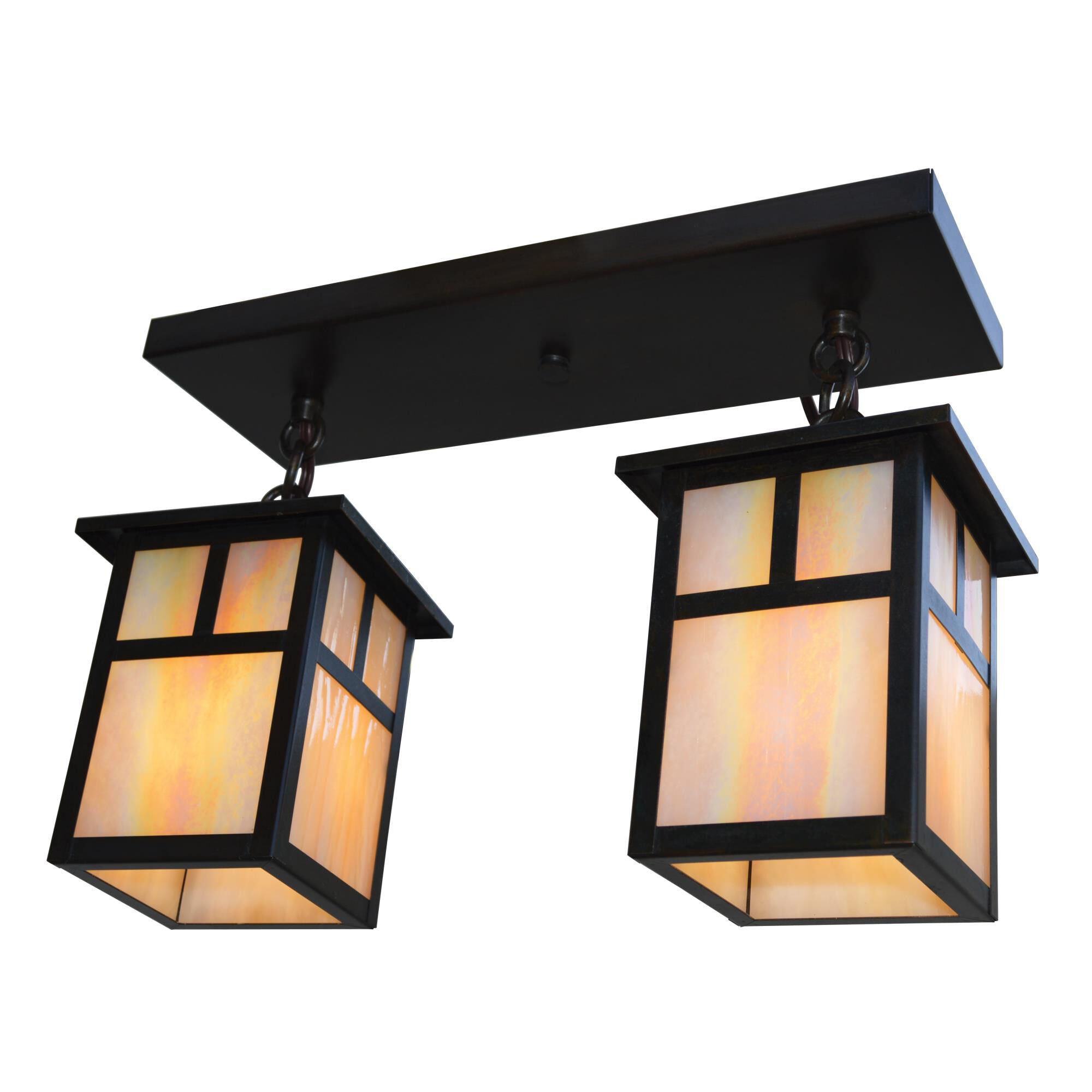 Mission 15 Inch 2 Light Semi Flush Mount by Arroyo Craftsman