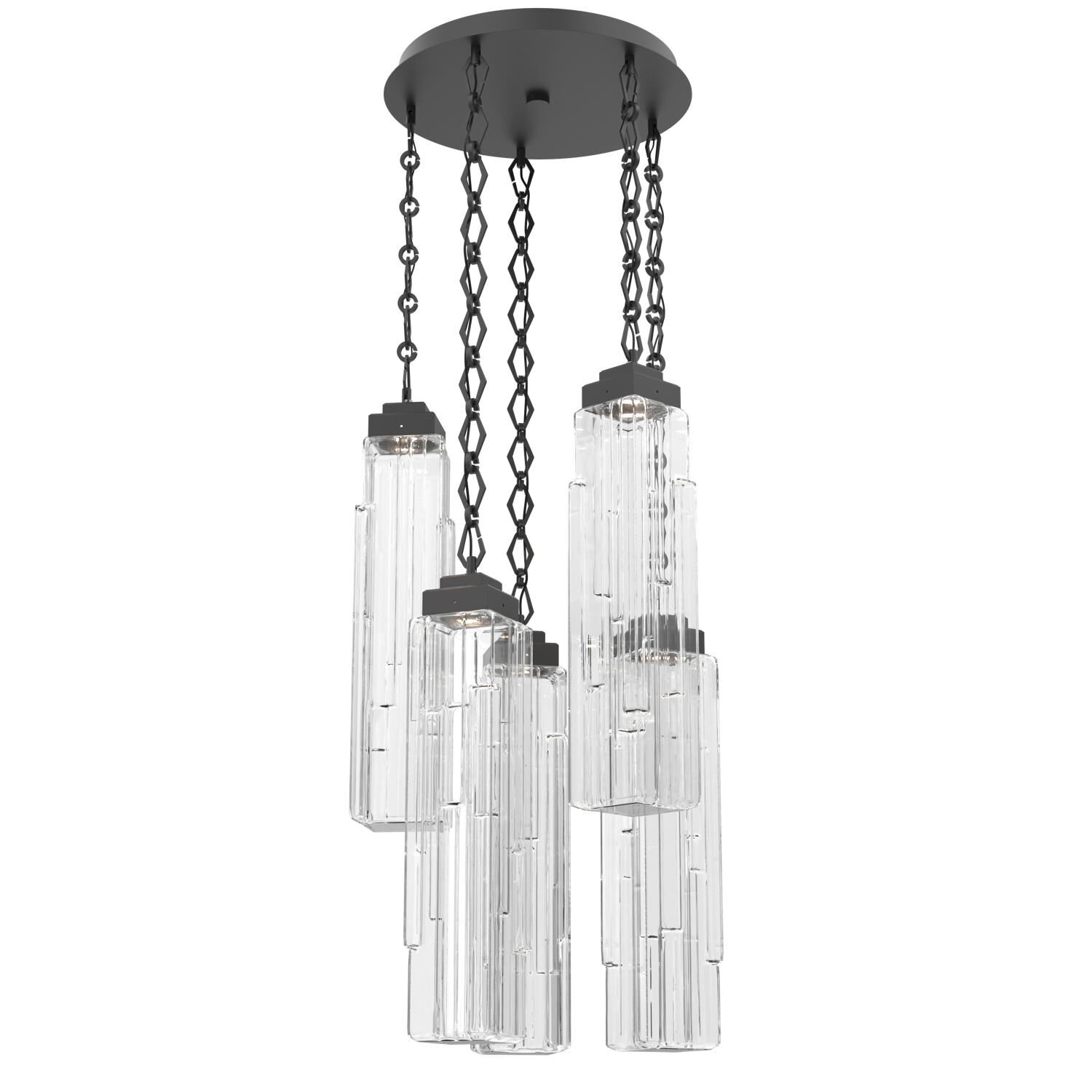 Shown in Matte Black finish and Clear glass