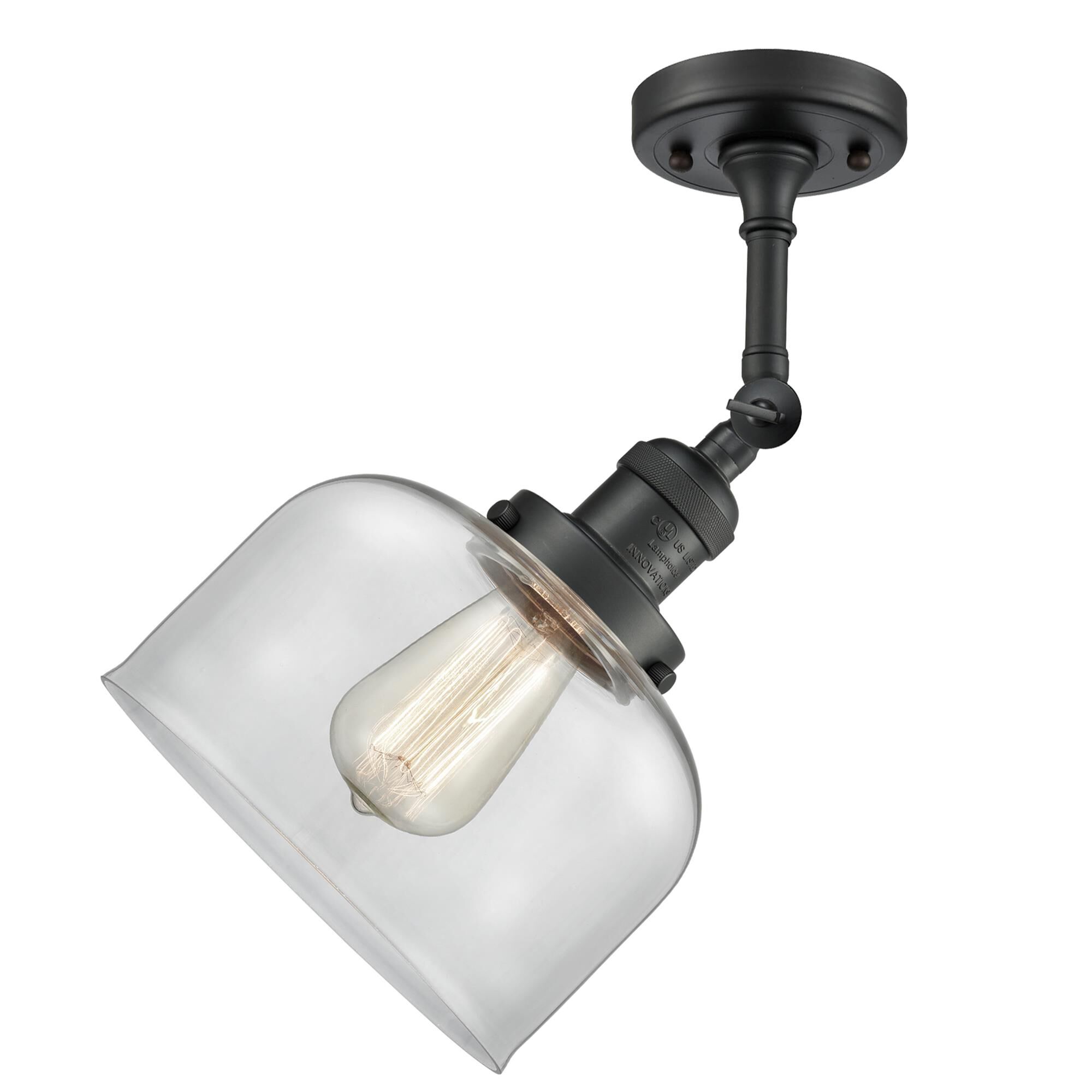 Bruno Marashlian Large Bell 8 Inch 1 Light Semi Flush Mount by Innovations Lighting