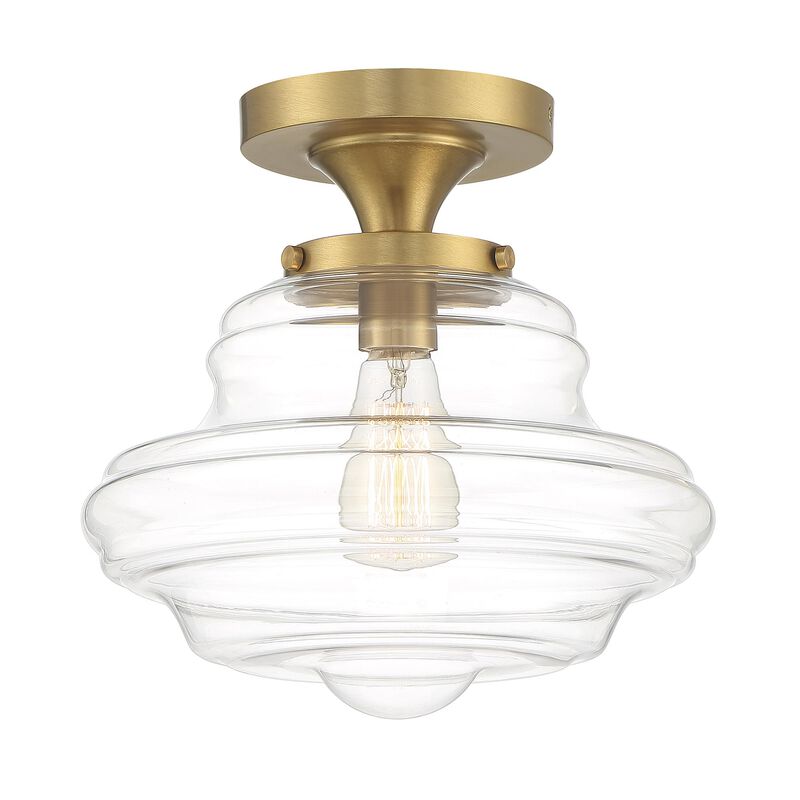 12 Inch 1 Light LED Semi Flush Mount by Meridian Lighting