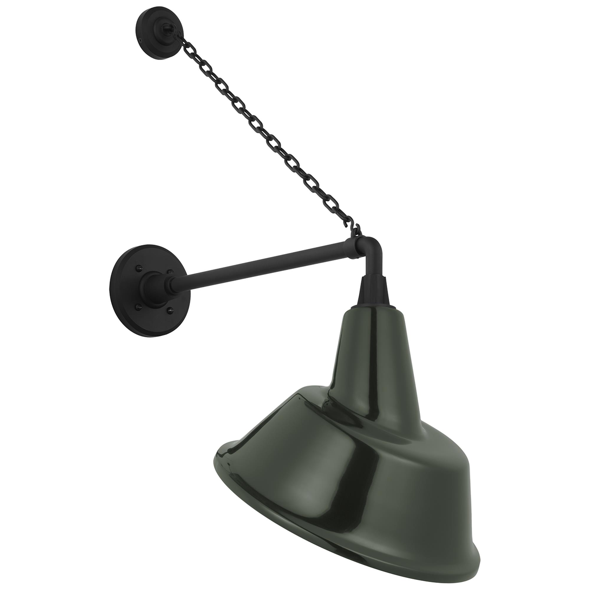 Shown in Matte Black finish and Green shade