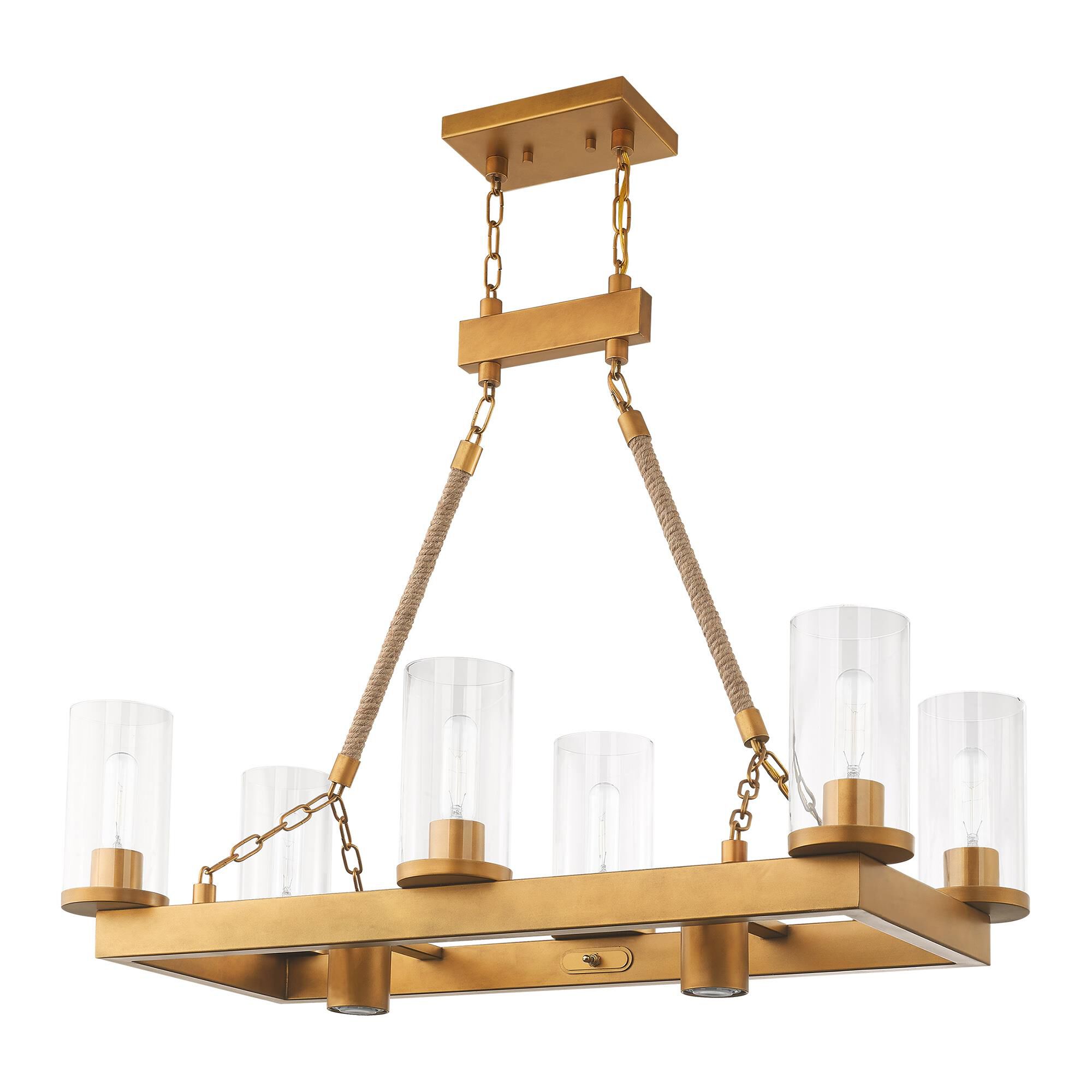 Metuchen 34 Inch 8 Light Linear Suspension Light by Livex Lighting