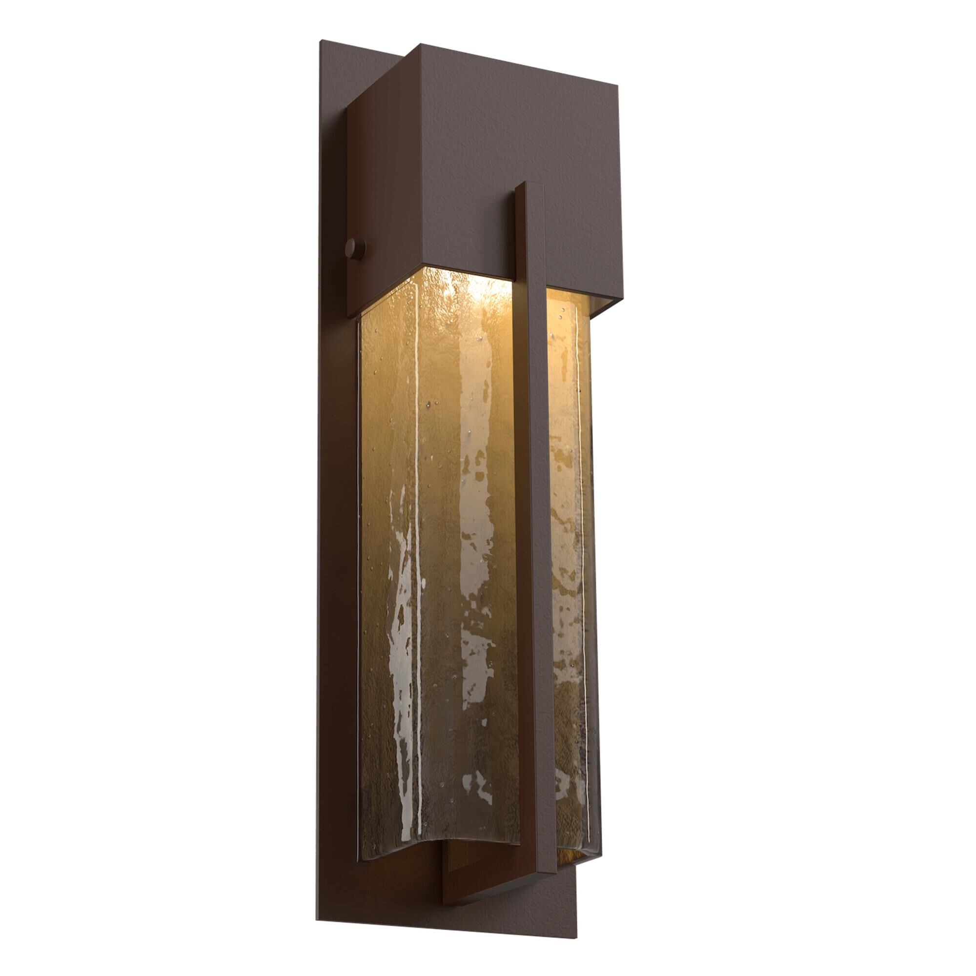 Hammerton Studio Square Glass 16 Inch Tall Outdoor Wall Light