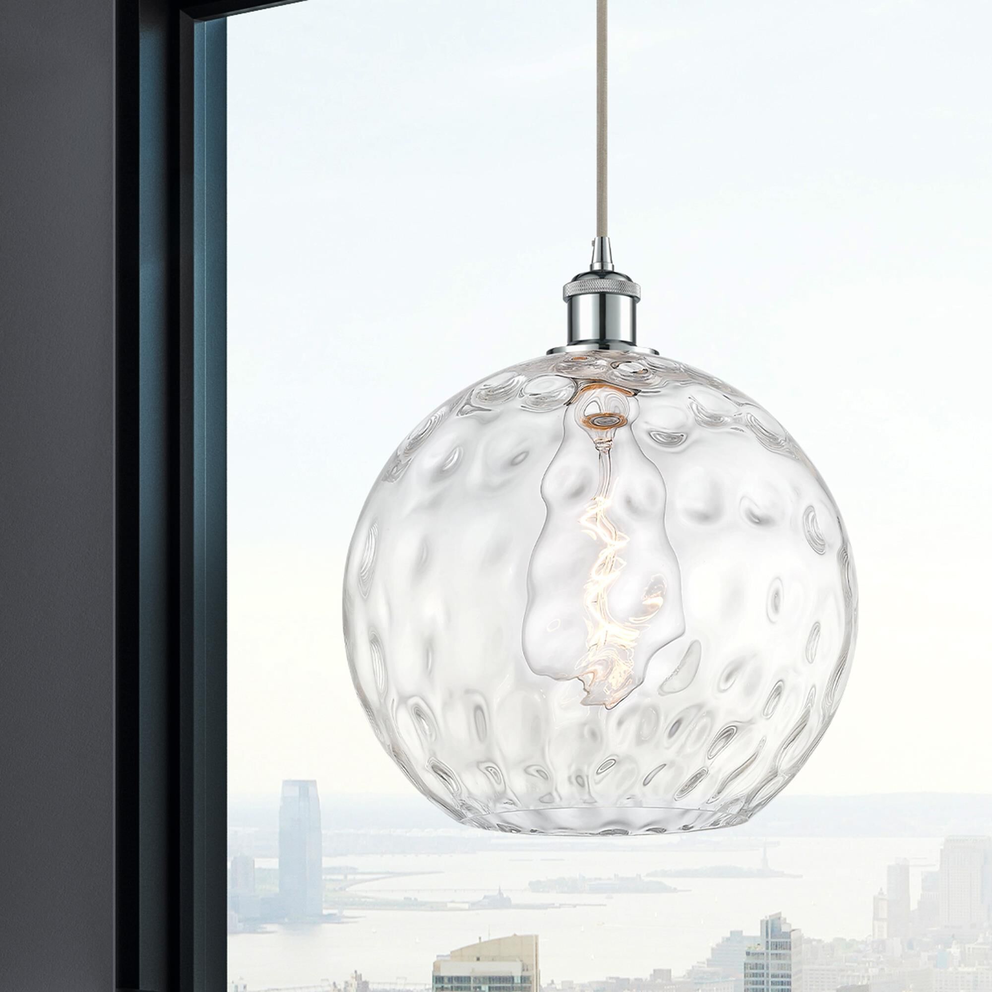 Shown in Polished Chrome finish and Clear glass