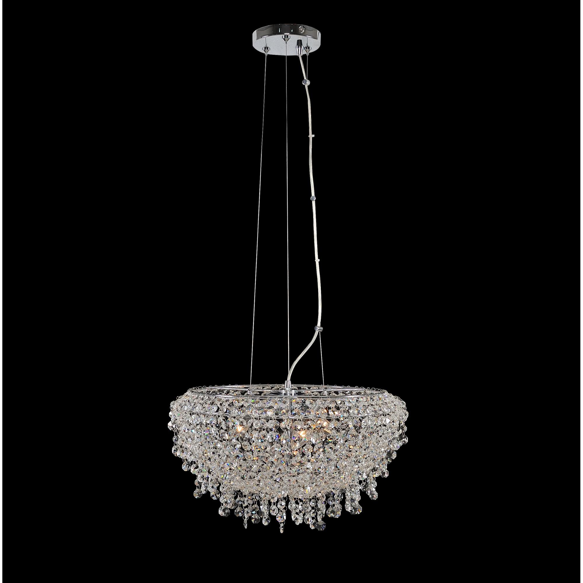 Shown in Chrome finish and Firenze Clear crystal