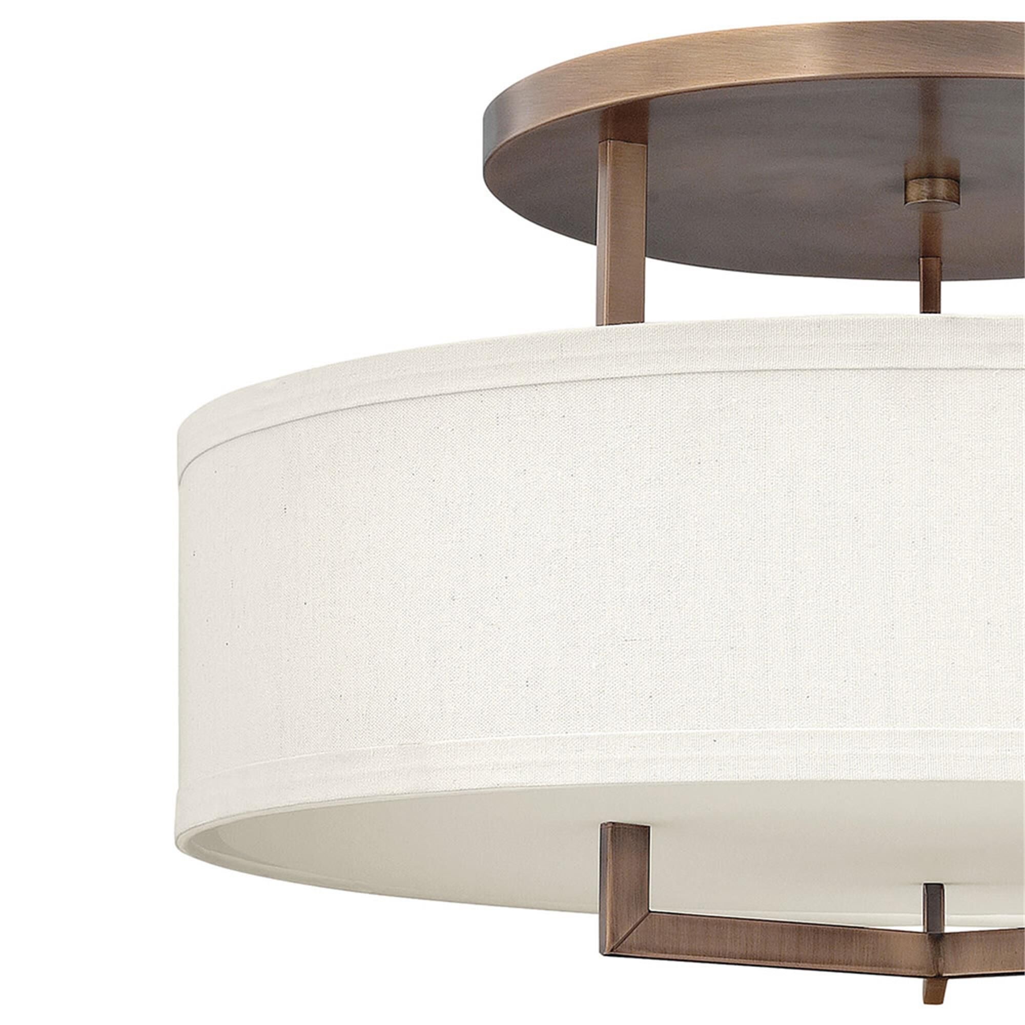 Hampton 26 Inch 3 Light Semi Flush Mount,