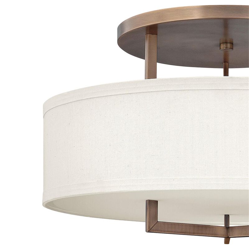 Hampton 26 Inch 3 Light Semi Flush Mount by Hinkley