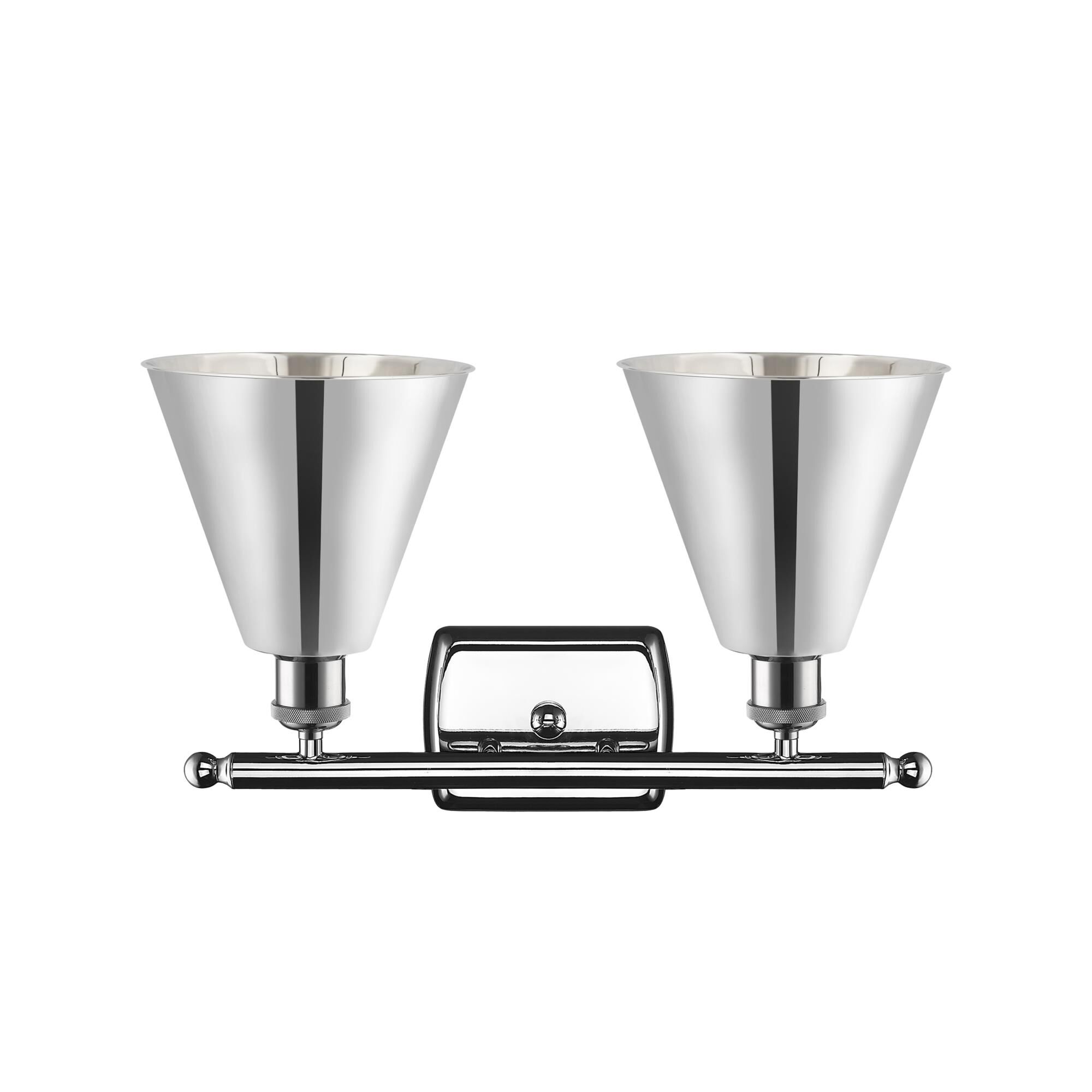 Shown in Polished Chrome finish and Polished Chrome Ballston Cone shade