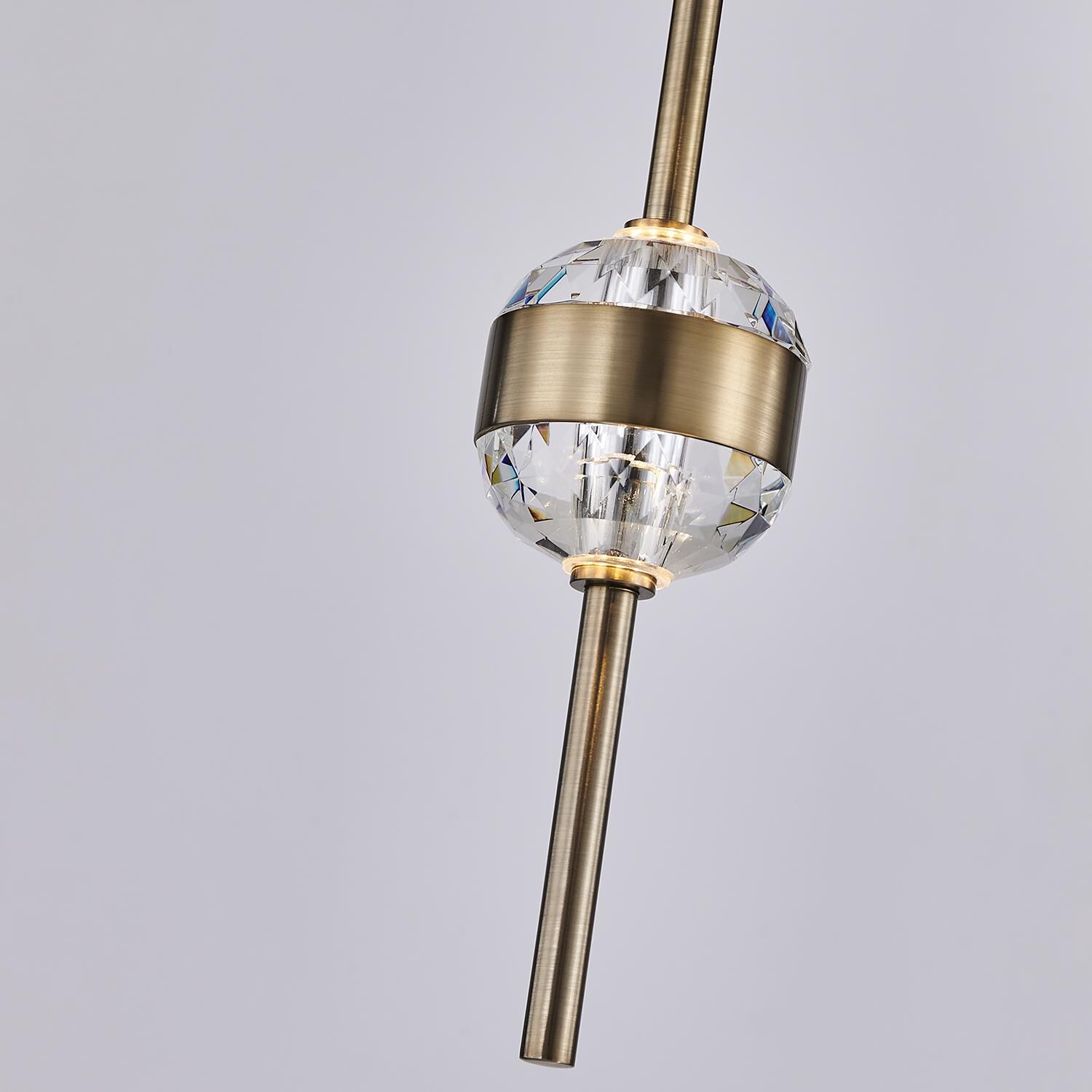 Shown in Winter Brass finish and Firenze Clear crystal