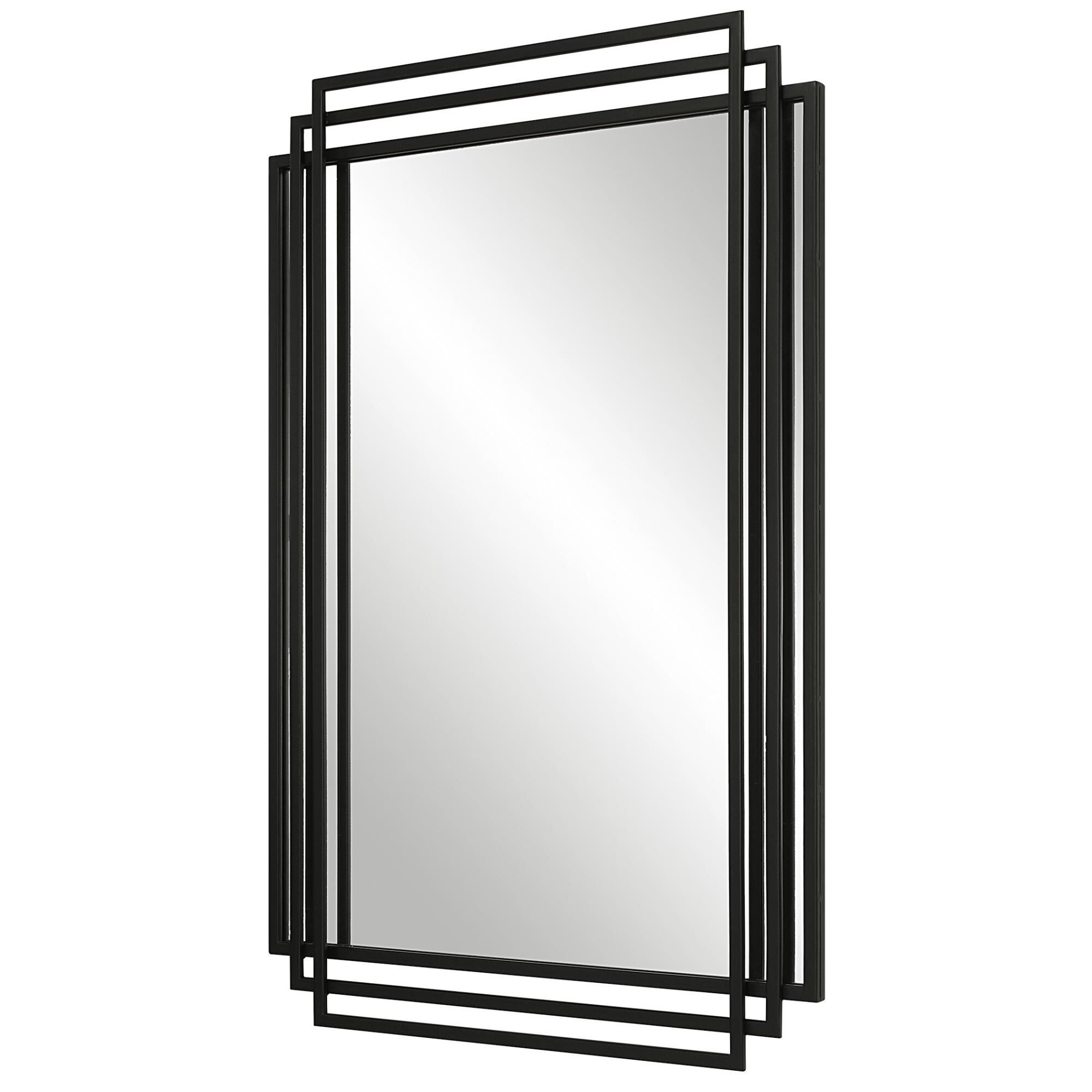 Shown in Showcasing Elegant Lines And A Timeless Style, This Mirror Features An Overlapping Solid Iron Frame  finish