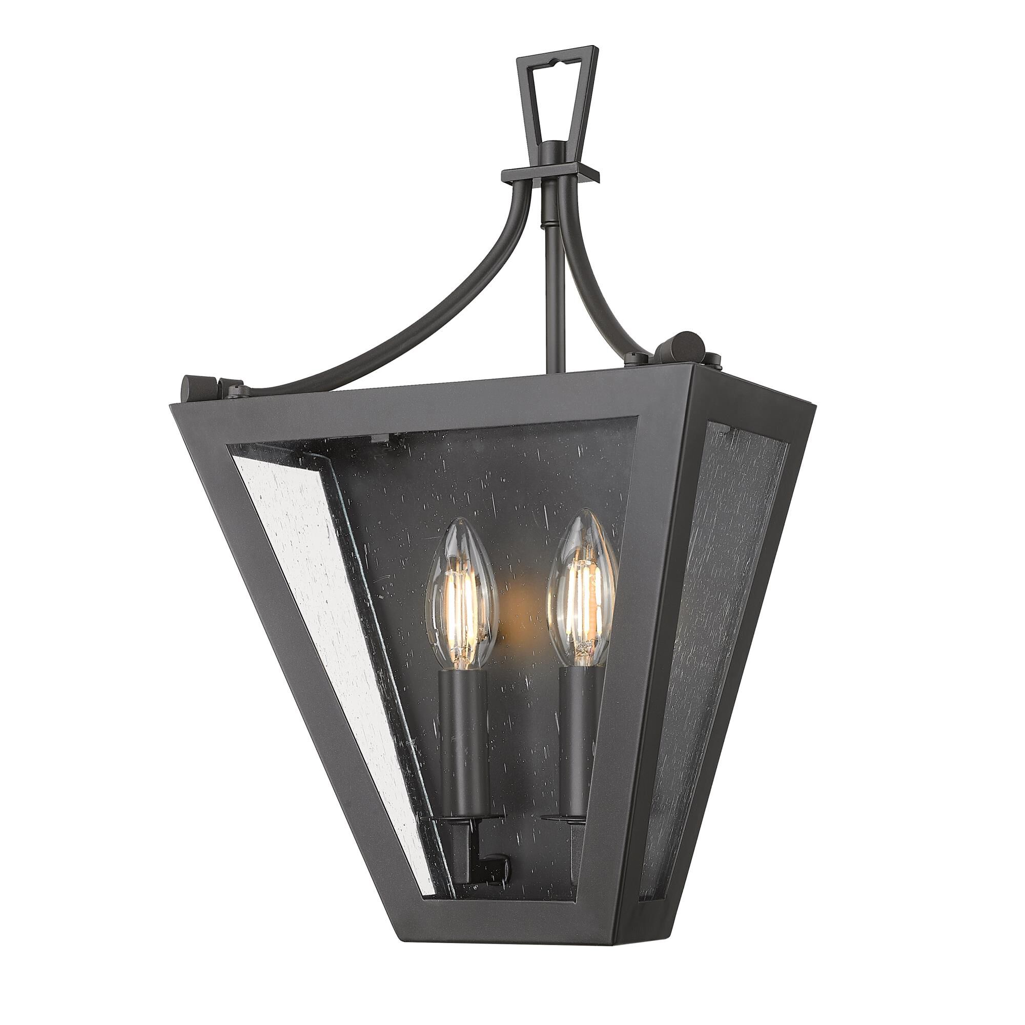 Shown in Iron Ore finish and Clear Seedy glass