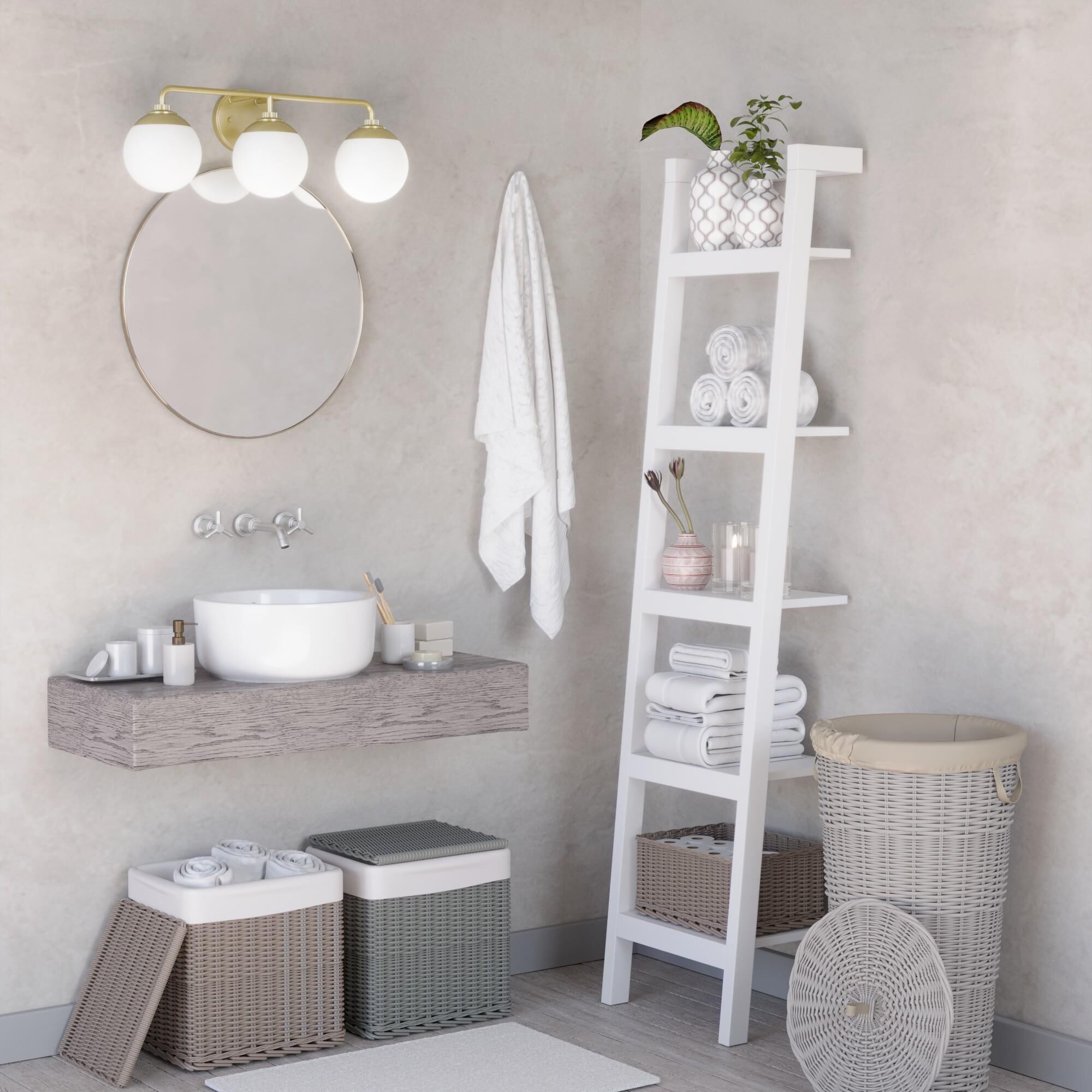 Shown in Painted Modern Brass finish