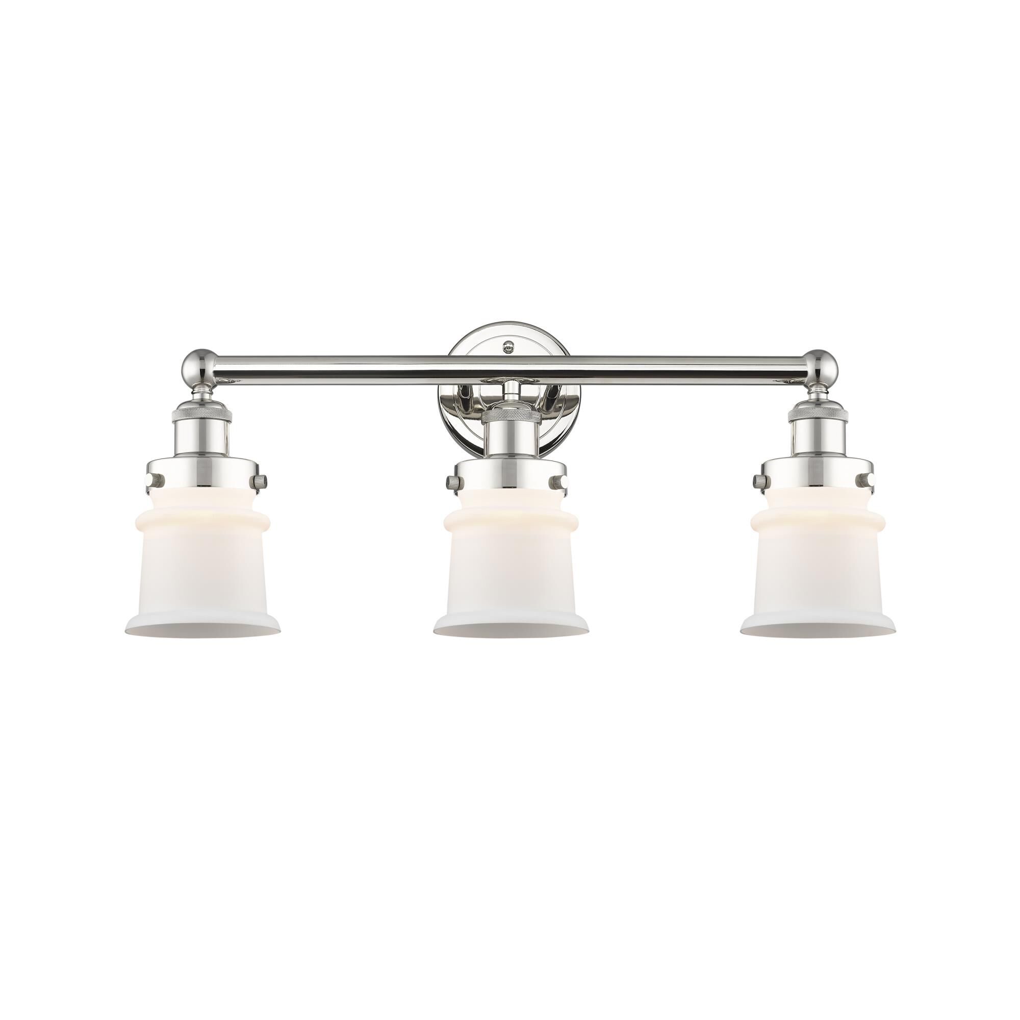 Shown in Polished Nickel finish and Matte White glass