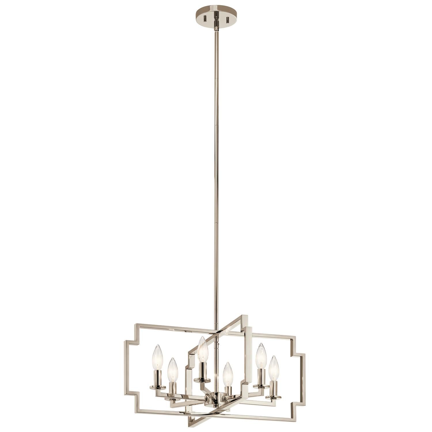 Downtown Deco 21 Inch 6 Light Mini Chandelier by Kichler Lighting