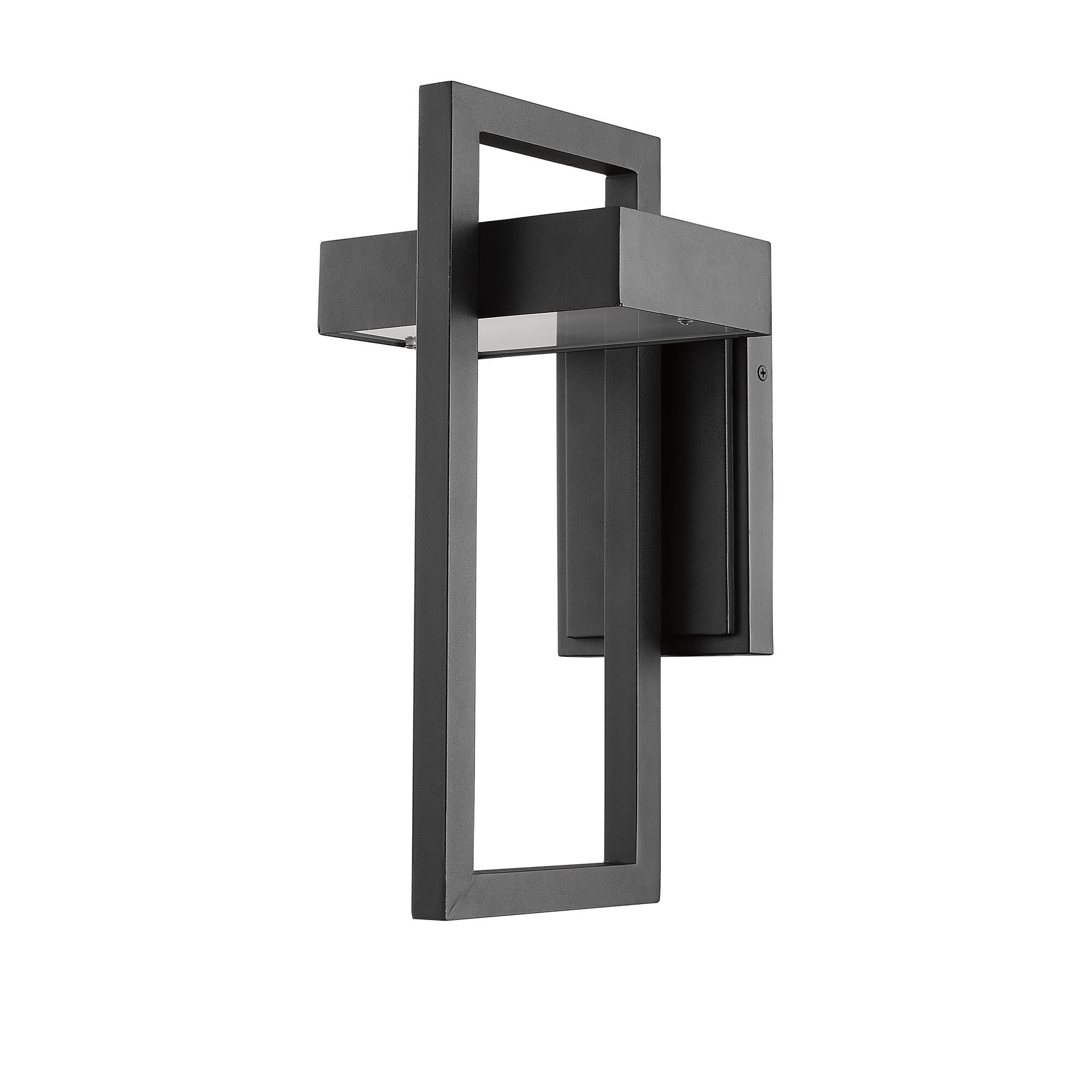 Shown in Black finish and Glass shade